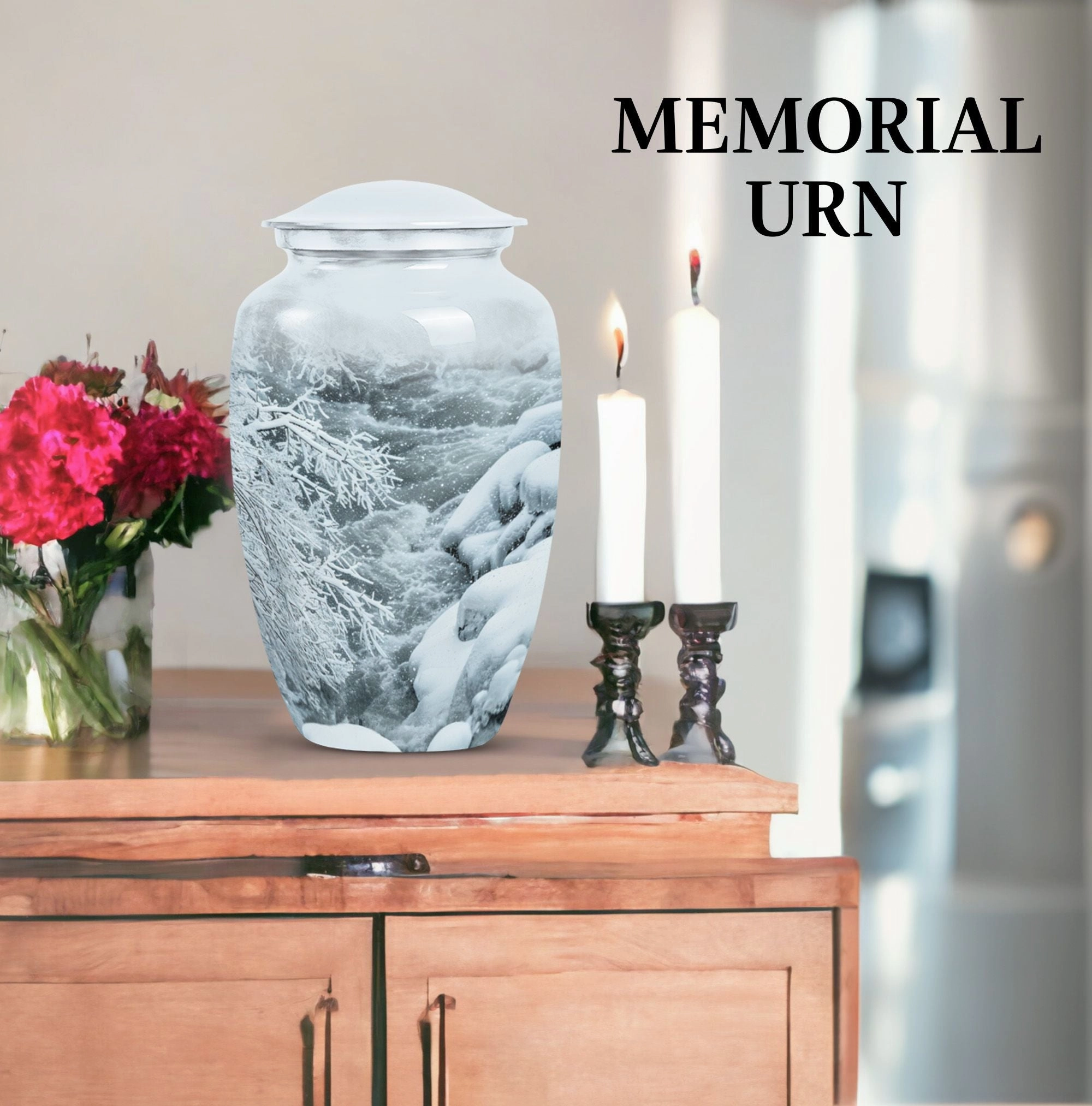 Mountains Urn Memorial: Medium-Size Burial Tribute