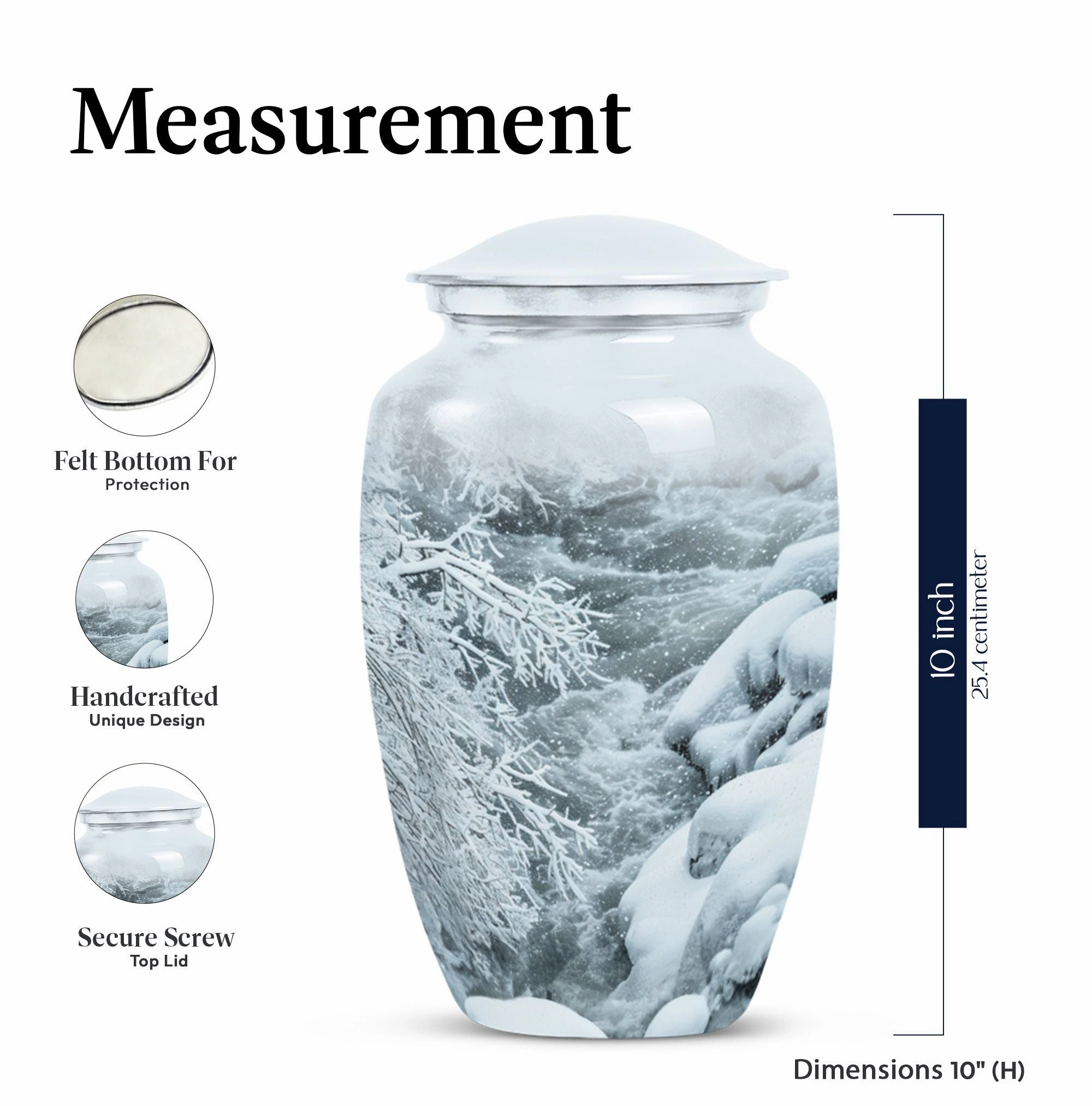 Mountains Urn Memorial: Medium-Size Burial Tribute
