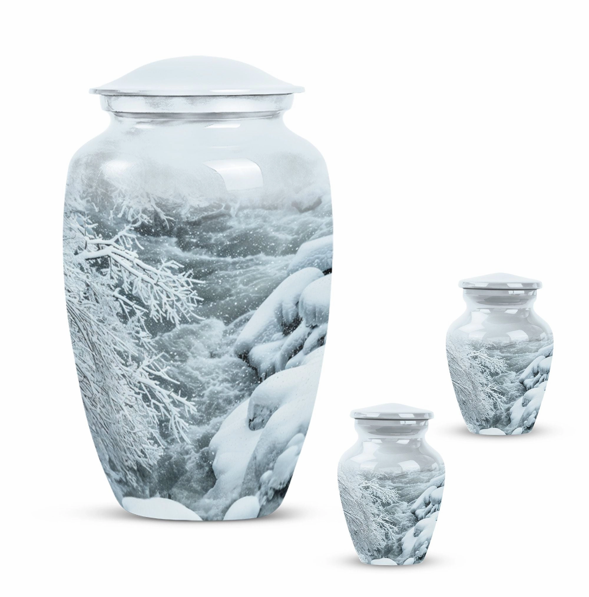 Mountains Urn Memorial: Medium-Size Burial Tribute