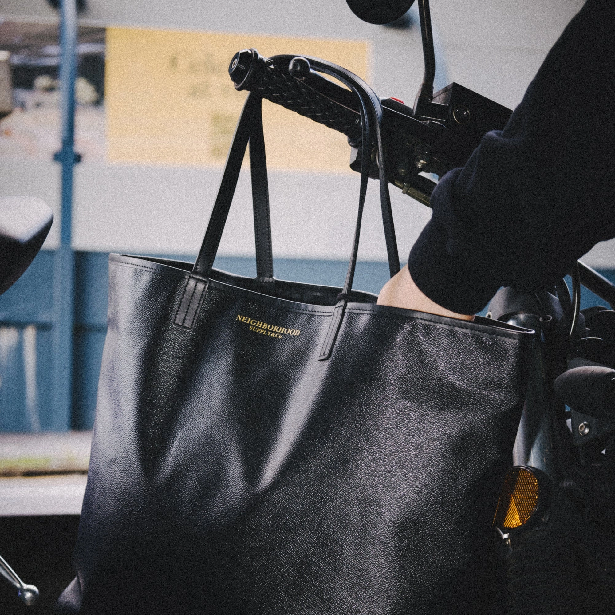 Neighborhood Coated Tote Bag Black  251TQNH-CG01