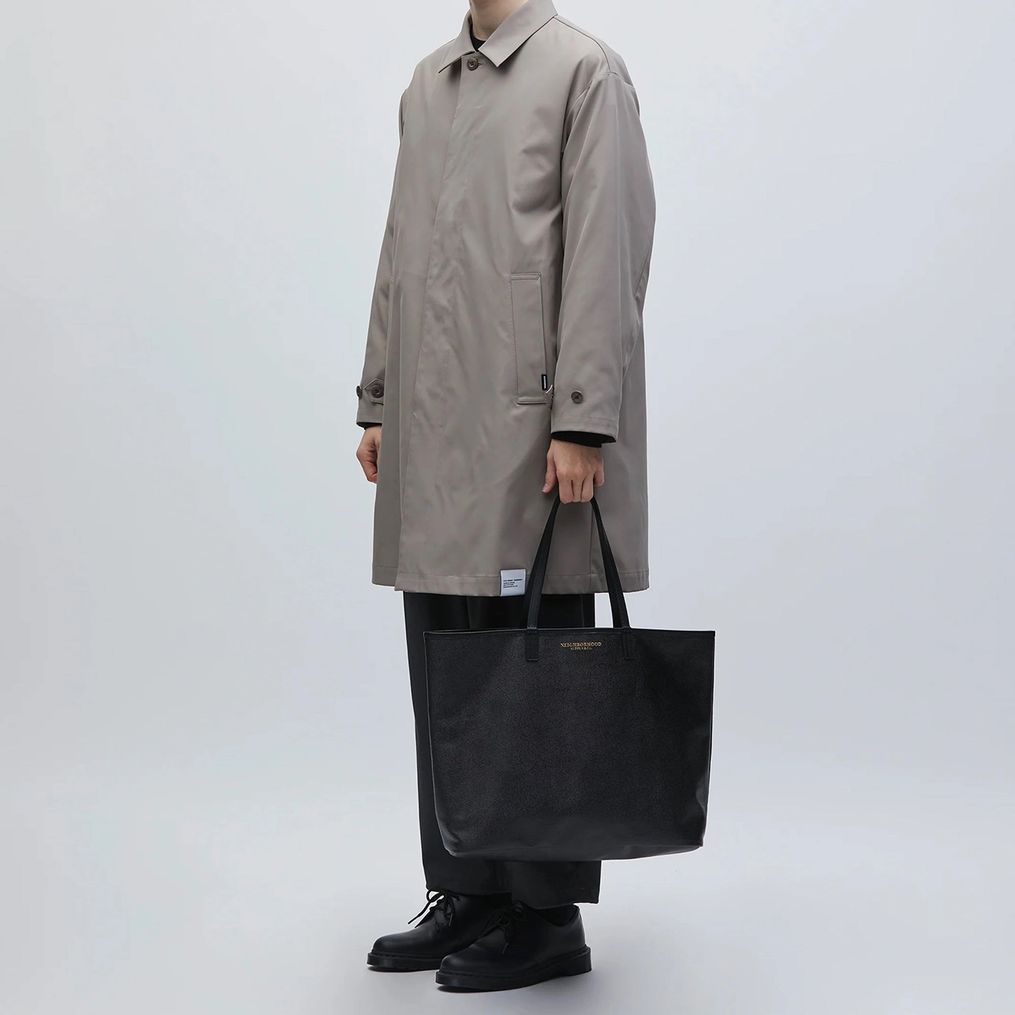 Neighborhood Coated Tote Bag Black  251TQNH-CG01