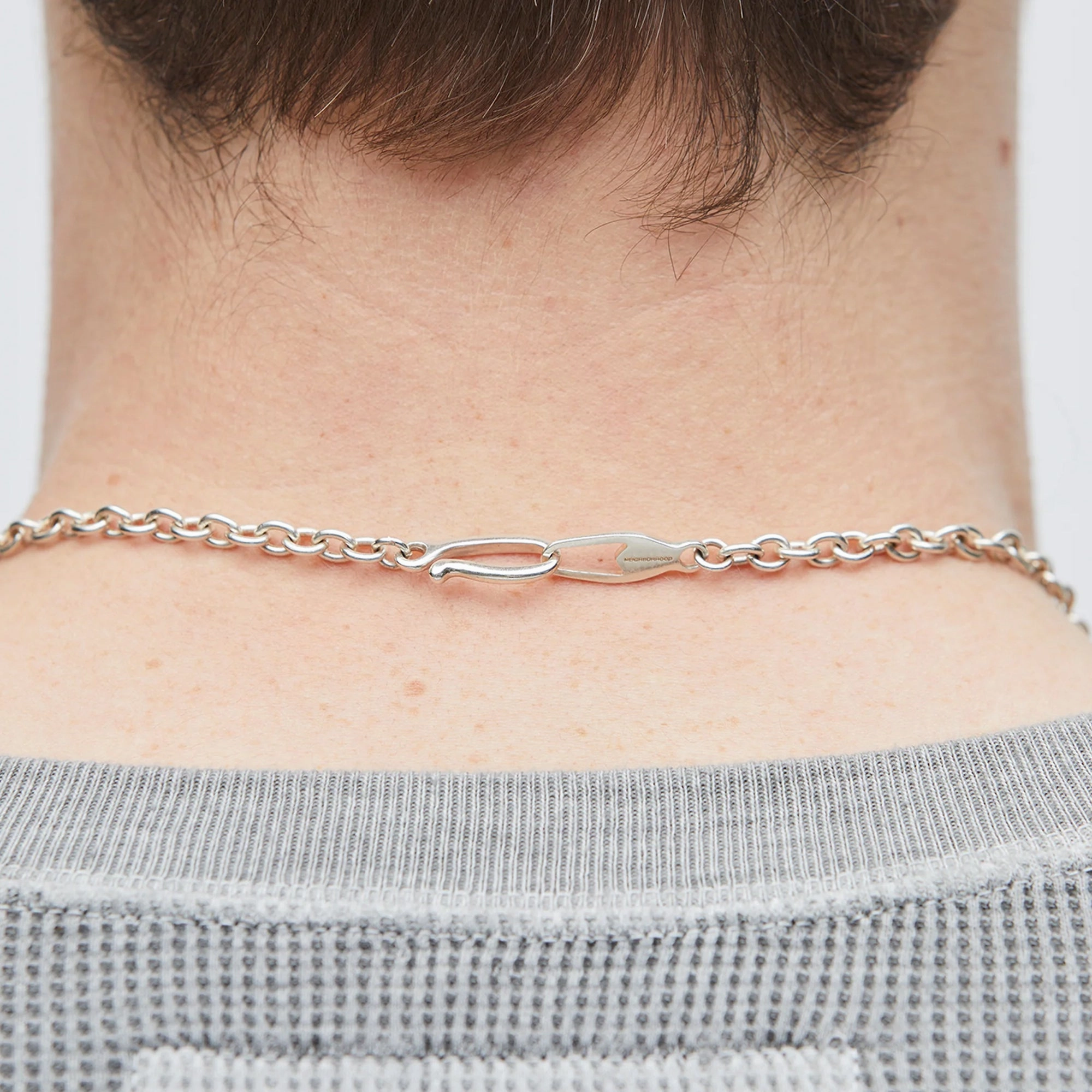 Neighborhood Silver Bold Chain Necklace Silver  251IVNH-AC04