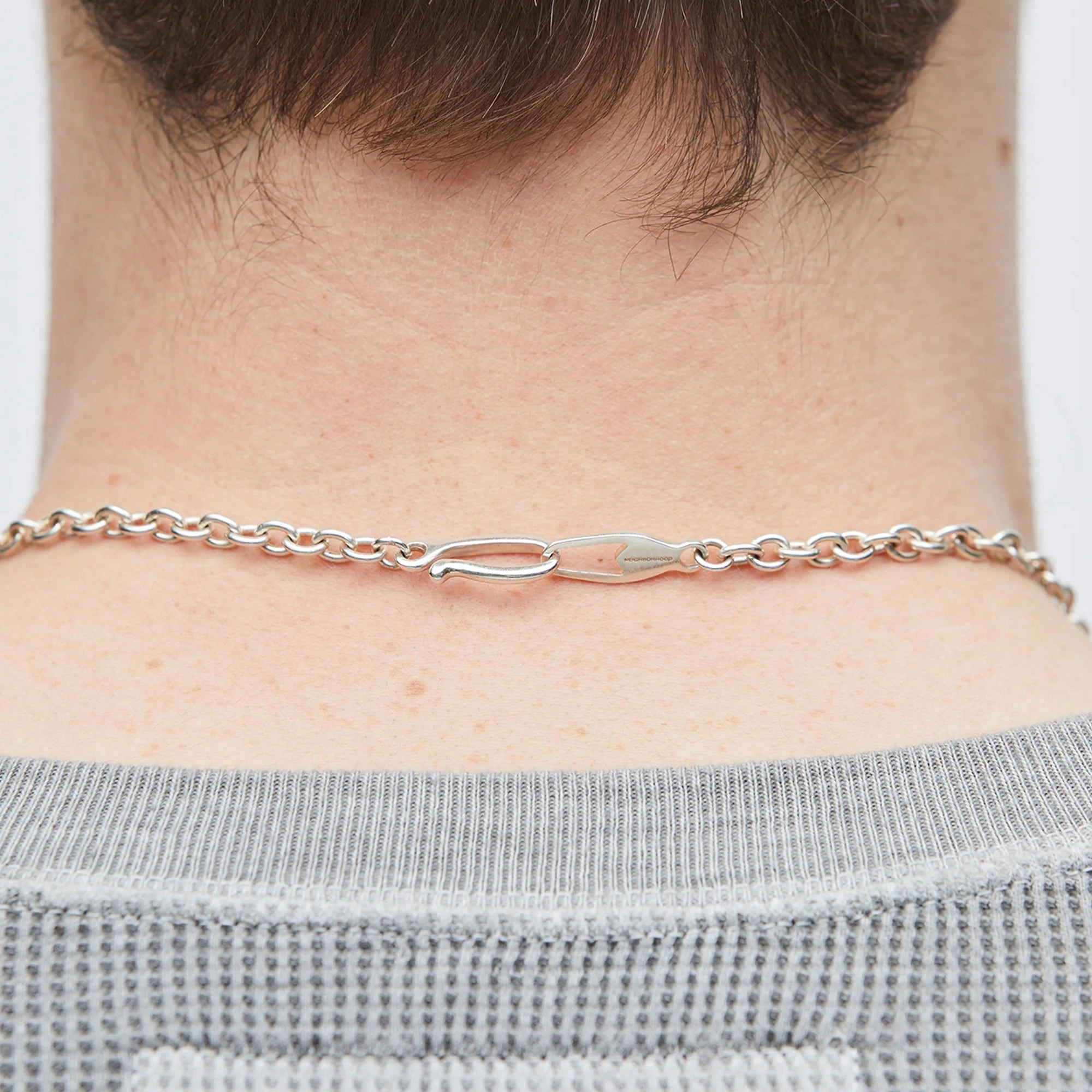Neighborhood Silver Bold Chain Necklace Silver  251IVNH-AC04