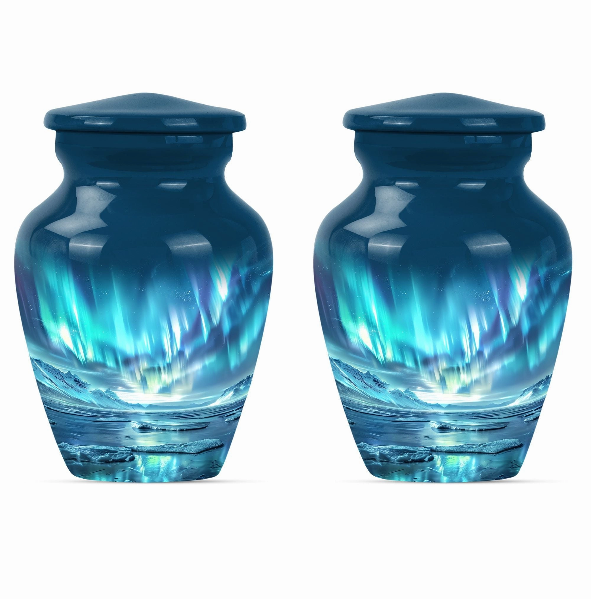 Northern Lights Glory - Memorial Cremation Urn for Adults