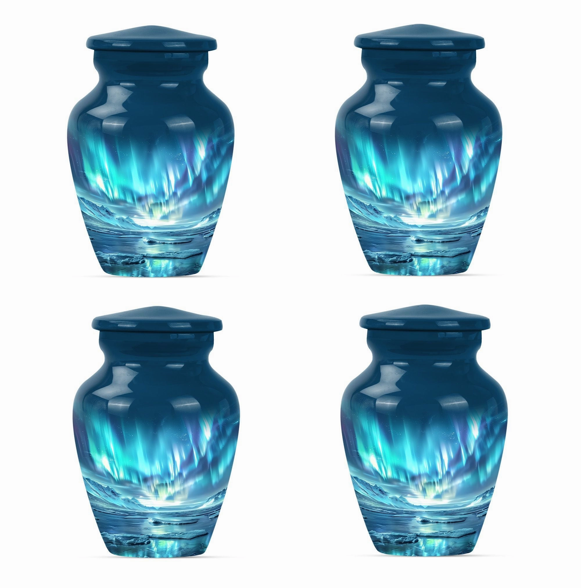 Northern Lights Glory - Memorial Cremation Urn for Adults
