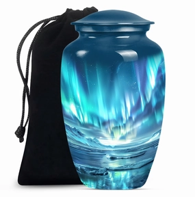 Northern Lights Glory - Memorial Cremation Urn for Adults
