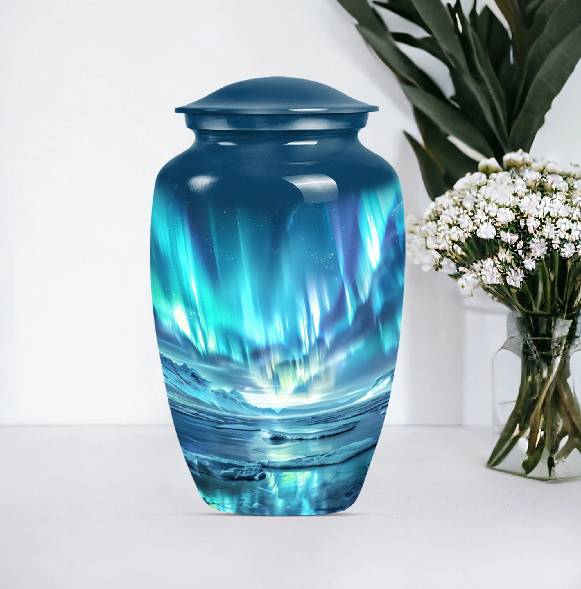 Northern Lights Glory - Memorial Cremation Urn for Adults