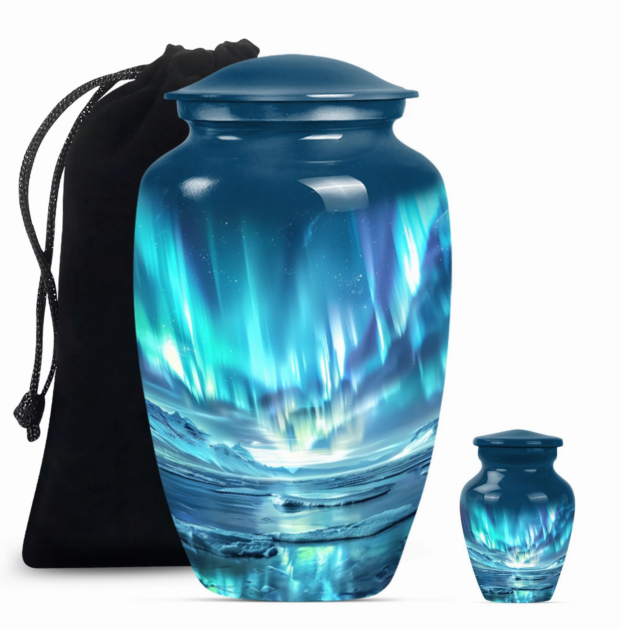 Northern Lights Glory - Memorial Cremation Urn for Adults