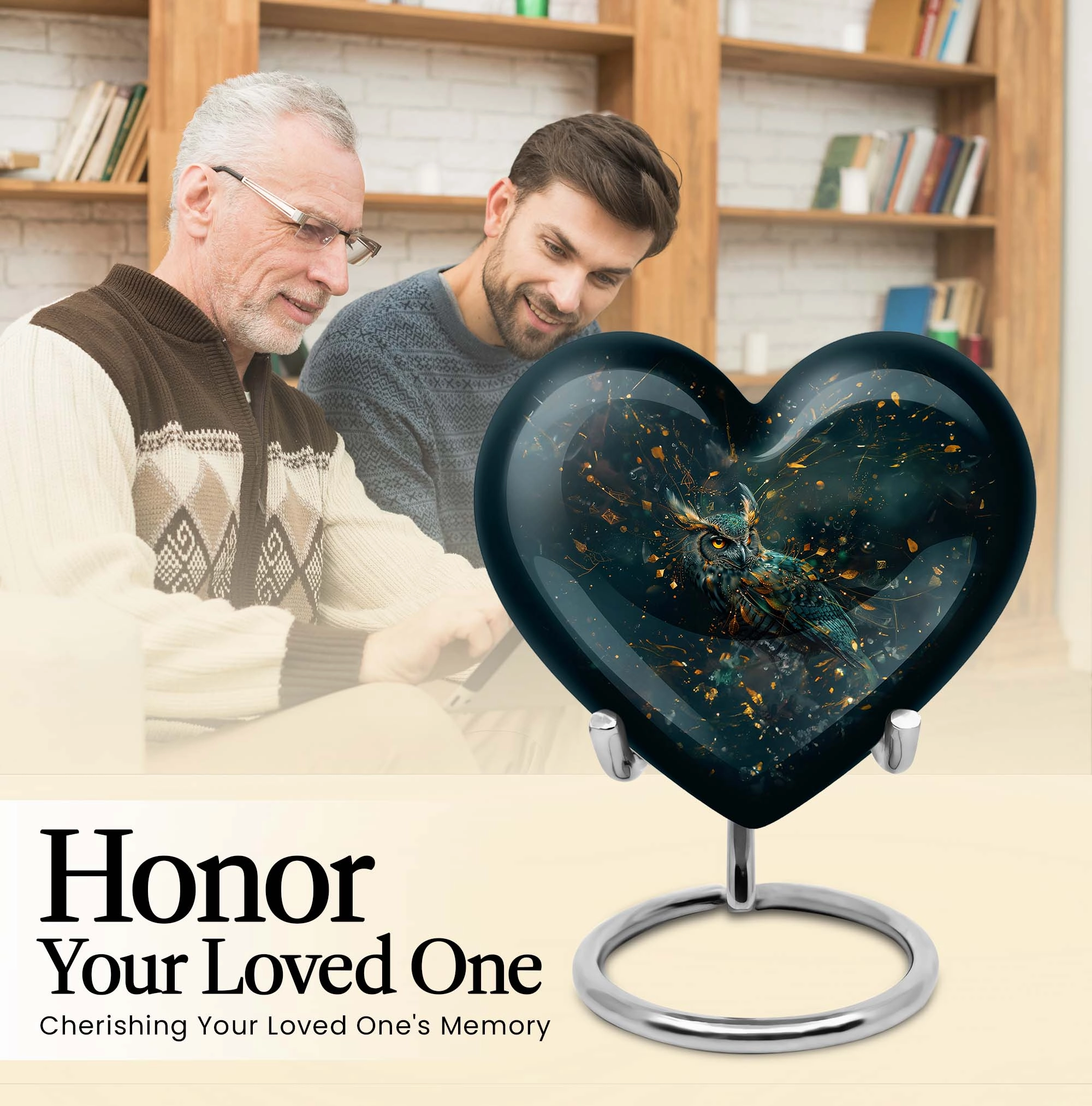Owl Inspired Memorial Urn for Men's Last Tribute