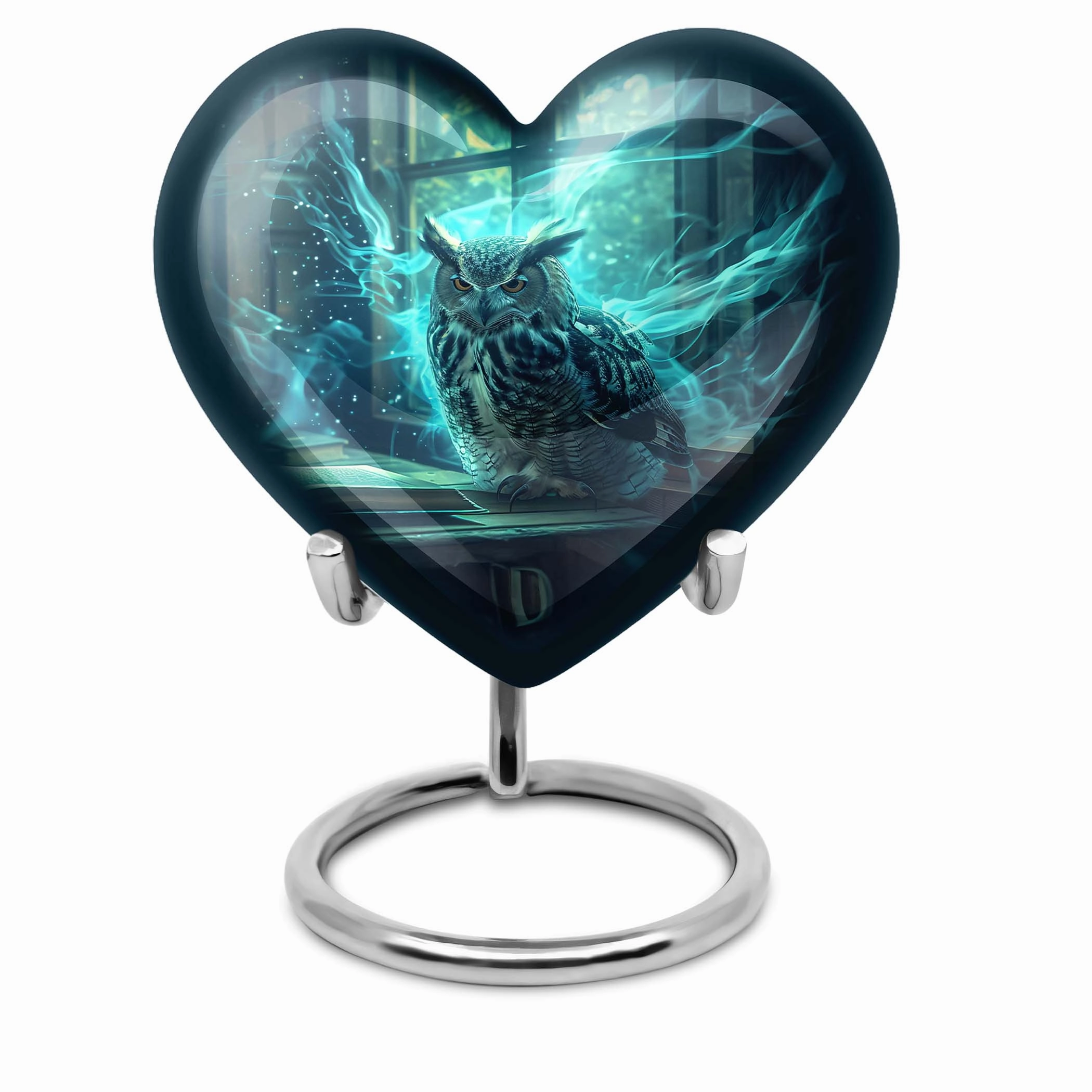 Owl Memorial Cremation Keepsake - Personalized Male Urn