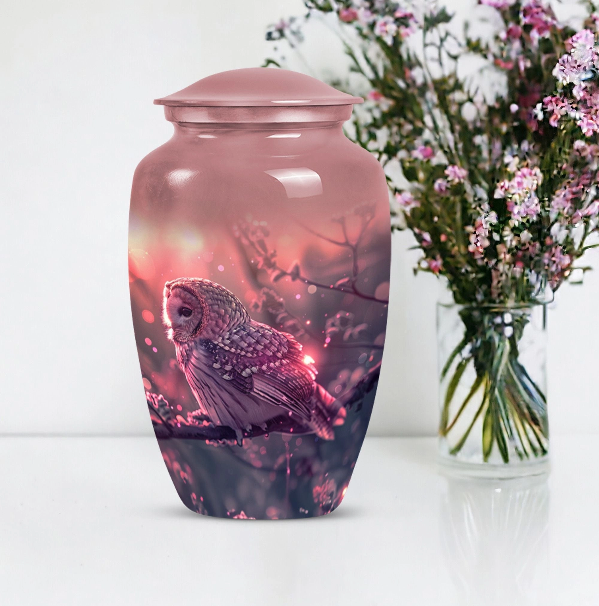 Owl Urn Memorial  - Cherished Cremation Option for Dad
