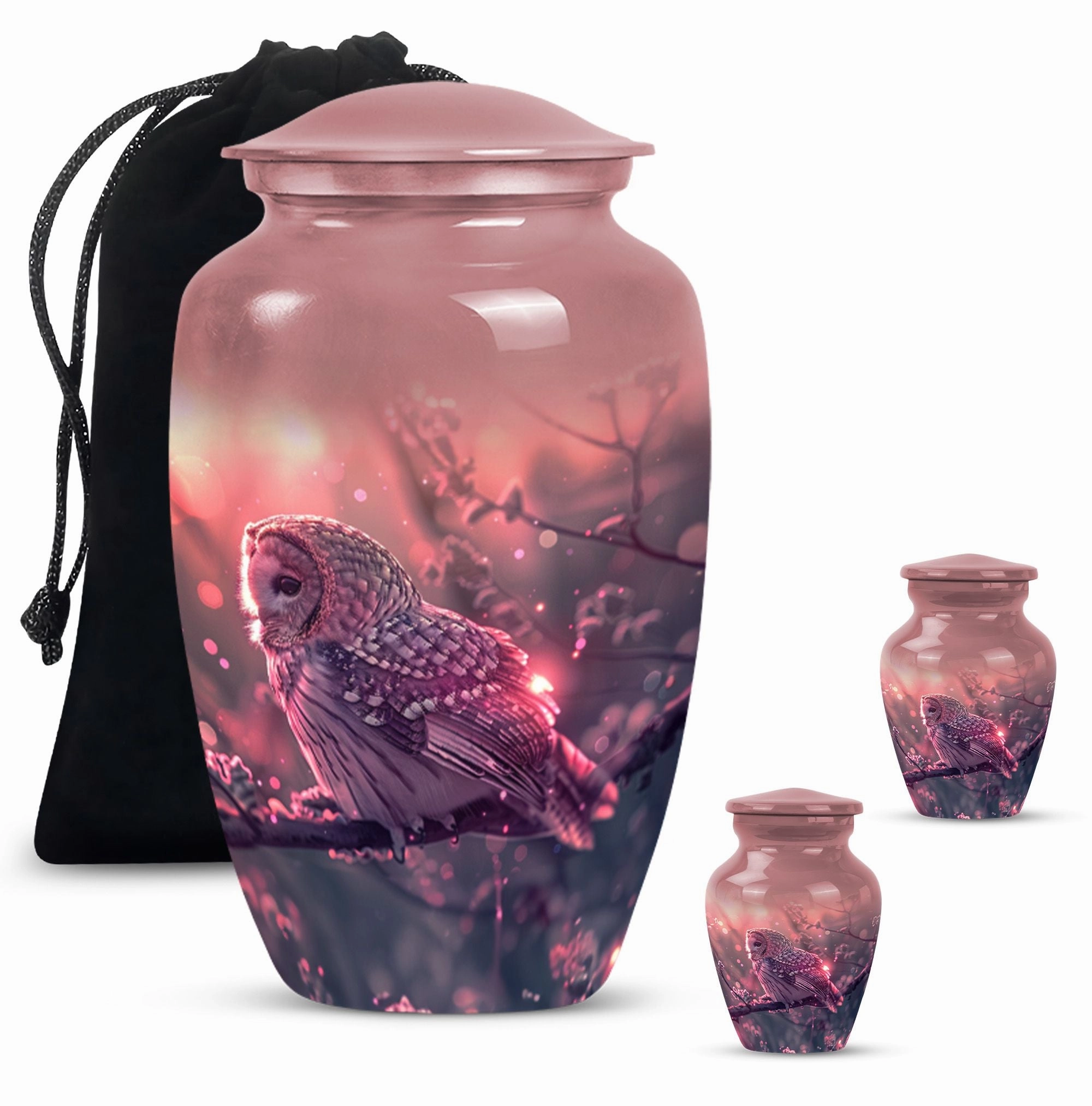 Owl Urn Memorial  - Cherished Cremation Option for Dad