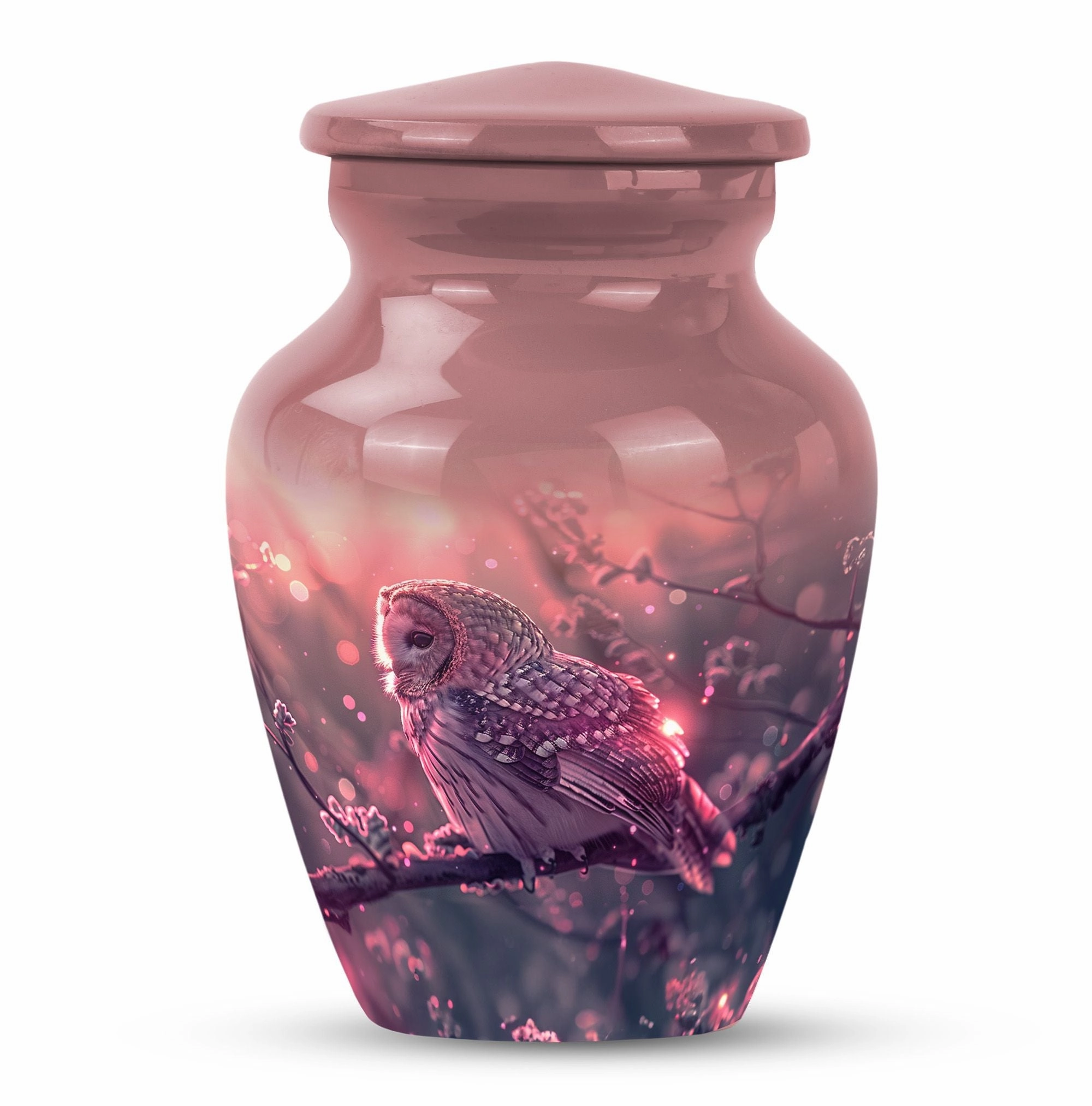 Owl Urn Memorial  - Cherished Cremation Option for Dad