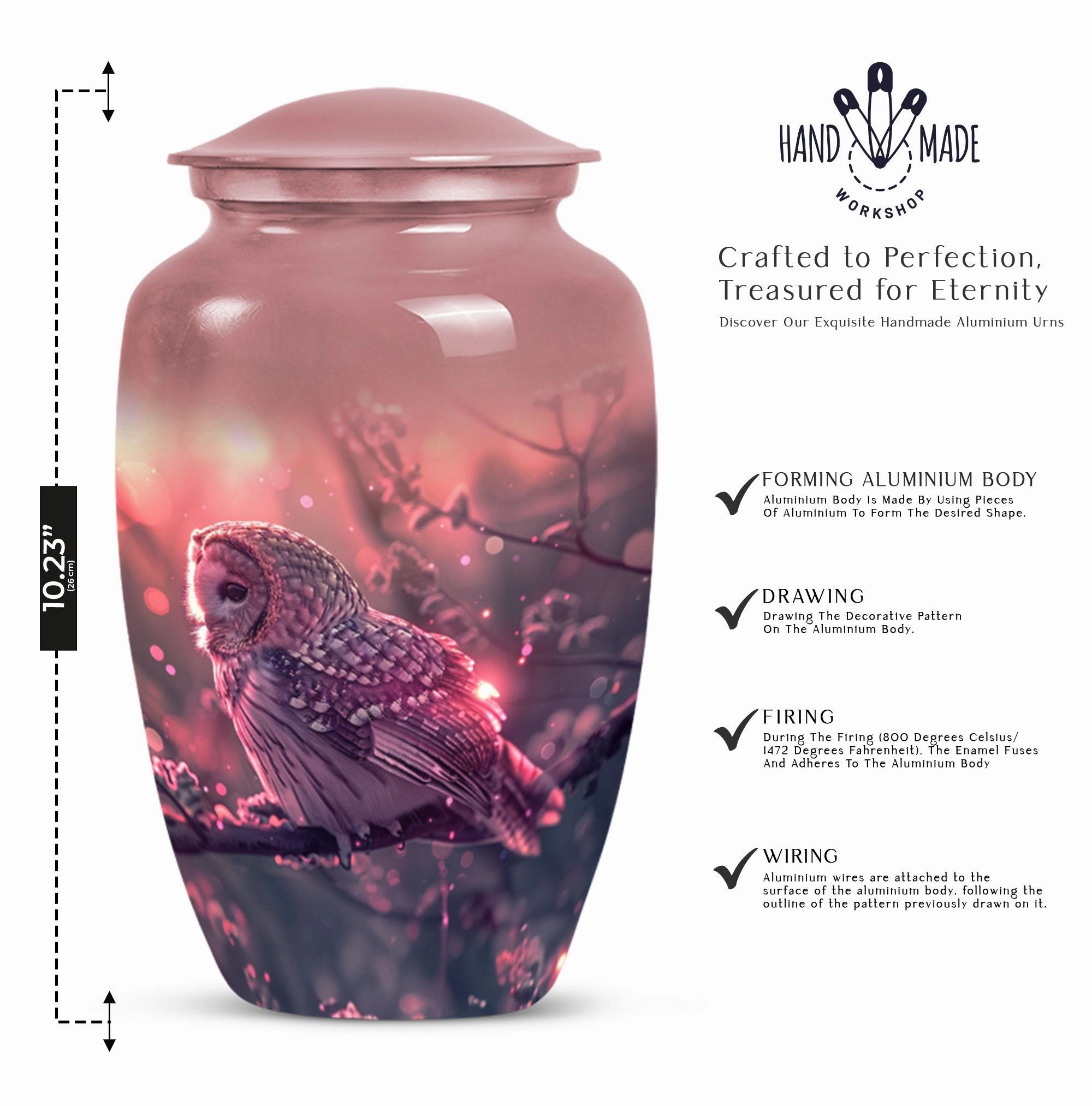 Owl Urn Memorial  - Cherished Cremation Option for Dad