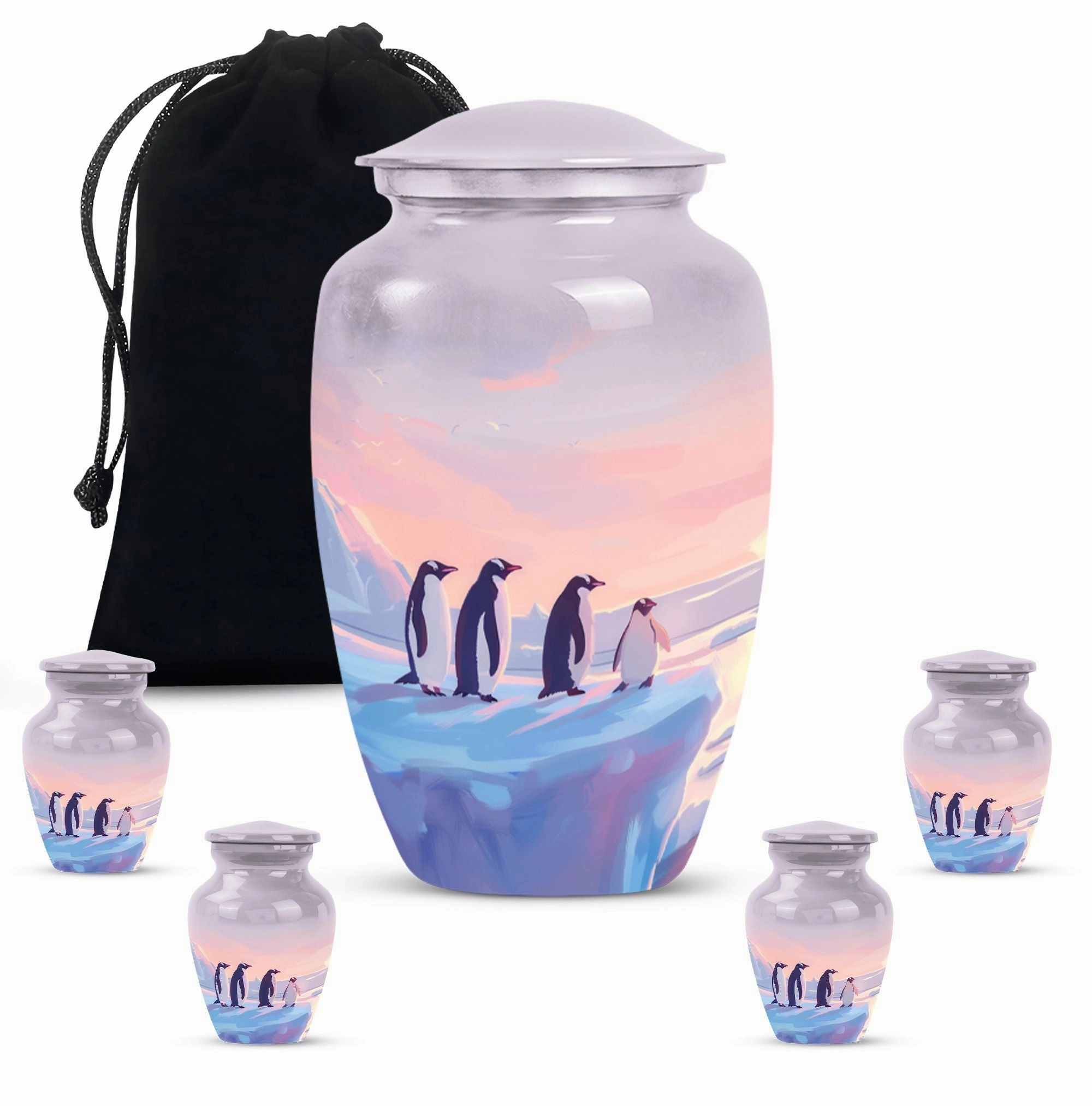 Penguin Theme Cremation Urn - Unique Urn For Storing Dad Ashes