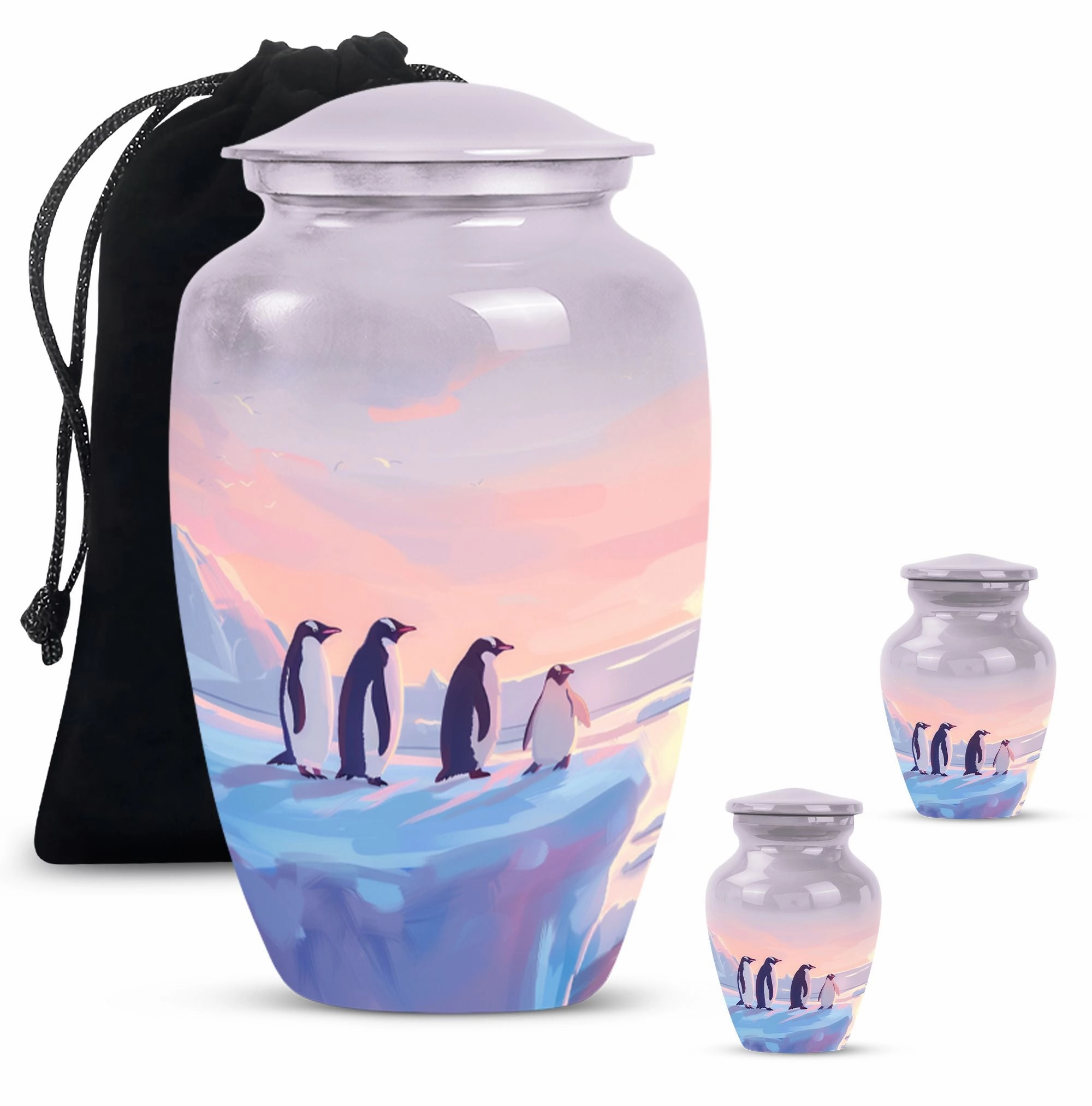 Penguin Theme Cremation Urn - Unique Urn For Storing Dad Ashes