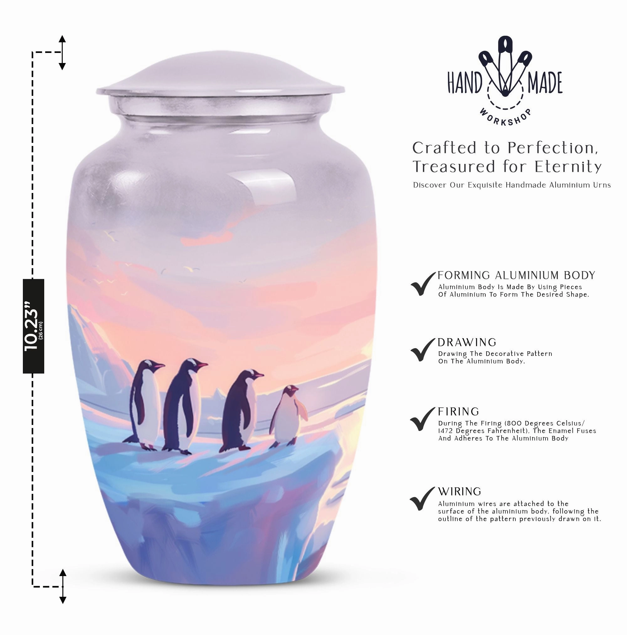 Penguin Theme Cremation Urn - Unique Urn For Storing Dad Ashes