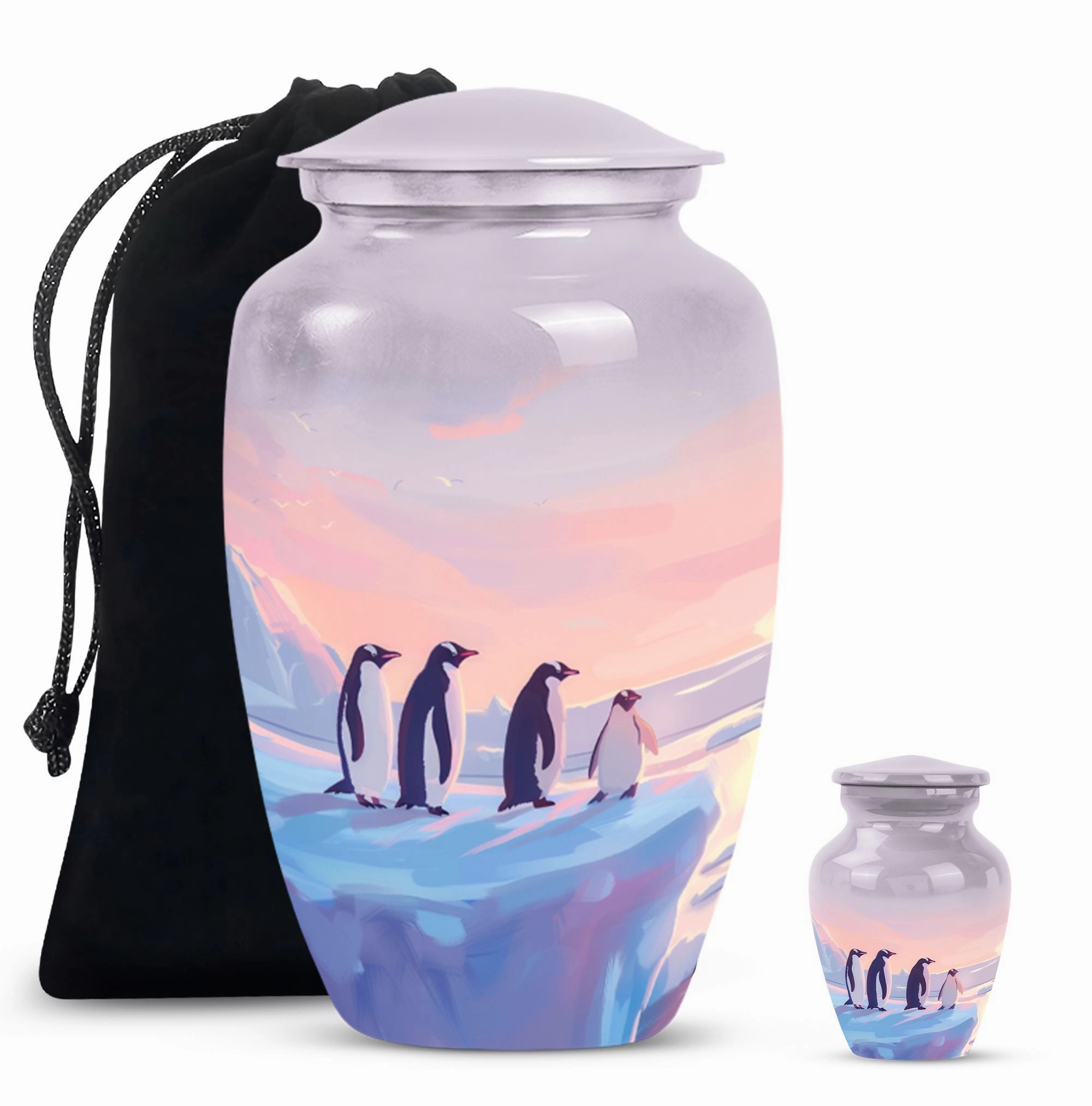 Penguin Theme Cremation Urn - Unique Urn For Storing Dad Ashes