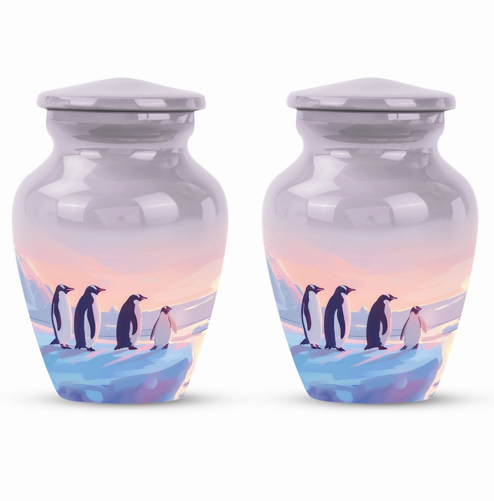 Penguin Theme Cremation Urn - Unique Urn For Storing Dad Ashes