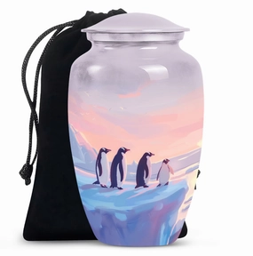 Penguin Theme Cremation Urn - Unique Urn For Storing Dad Ashes