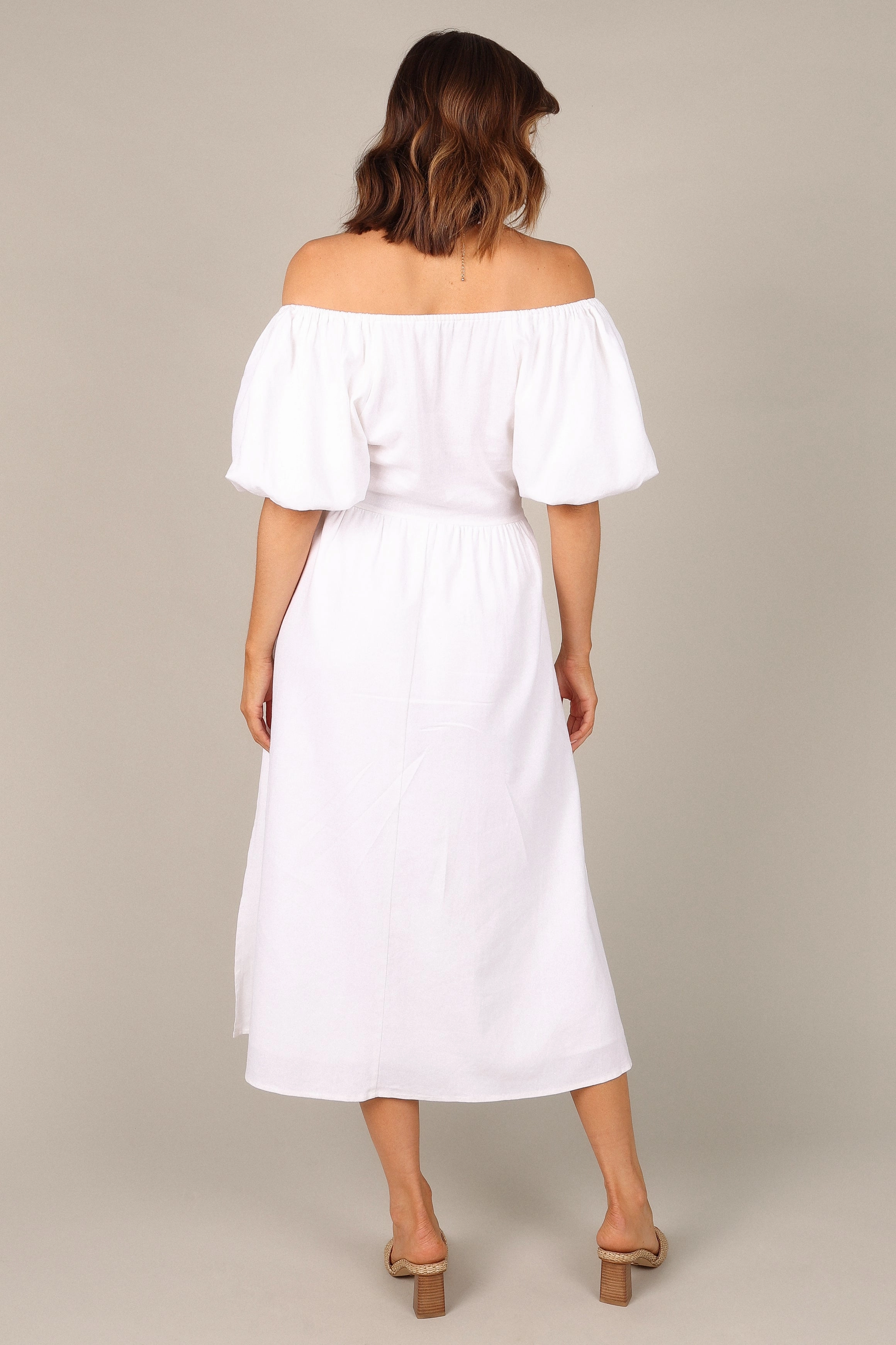 Percie Off Shoulder Dress - White