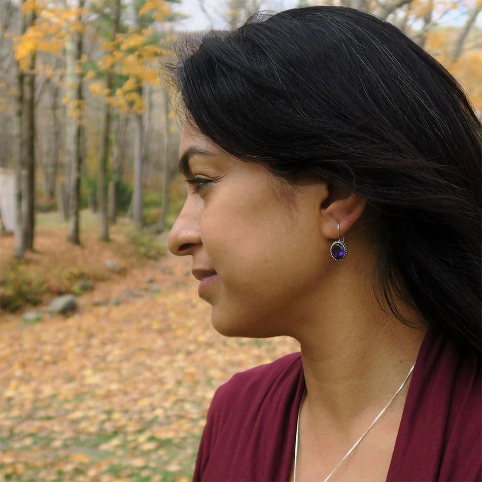 Permata Earrings, Peridot - Sterling Silver, Indonesia