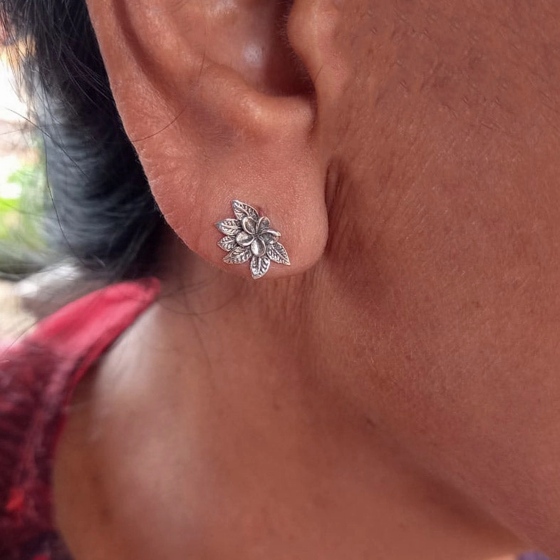 Petit Flower Studs - Sterling Silver, Indonesia