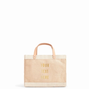 Petite Market Bag in Natural Gold Foil