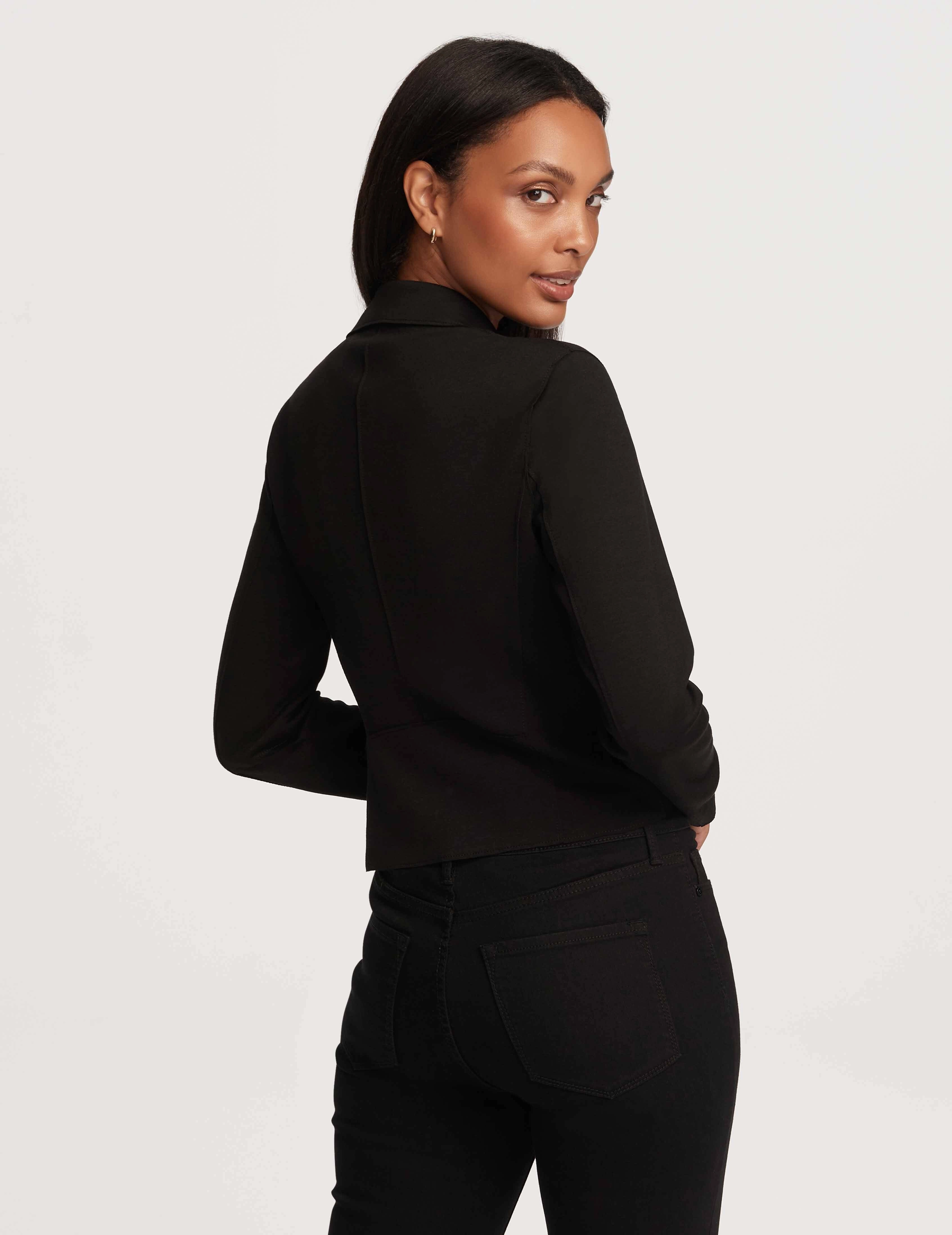 Petite Moto Jacket With Patch Pockets- Sale