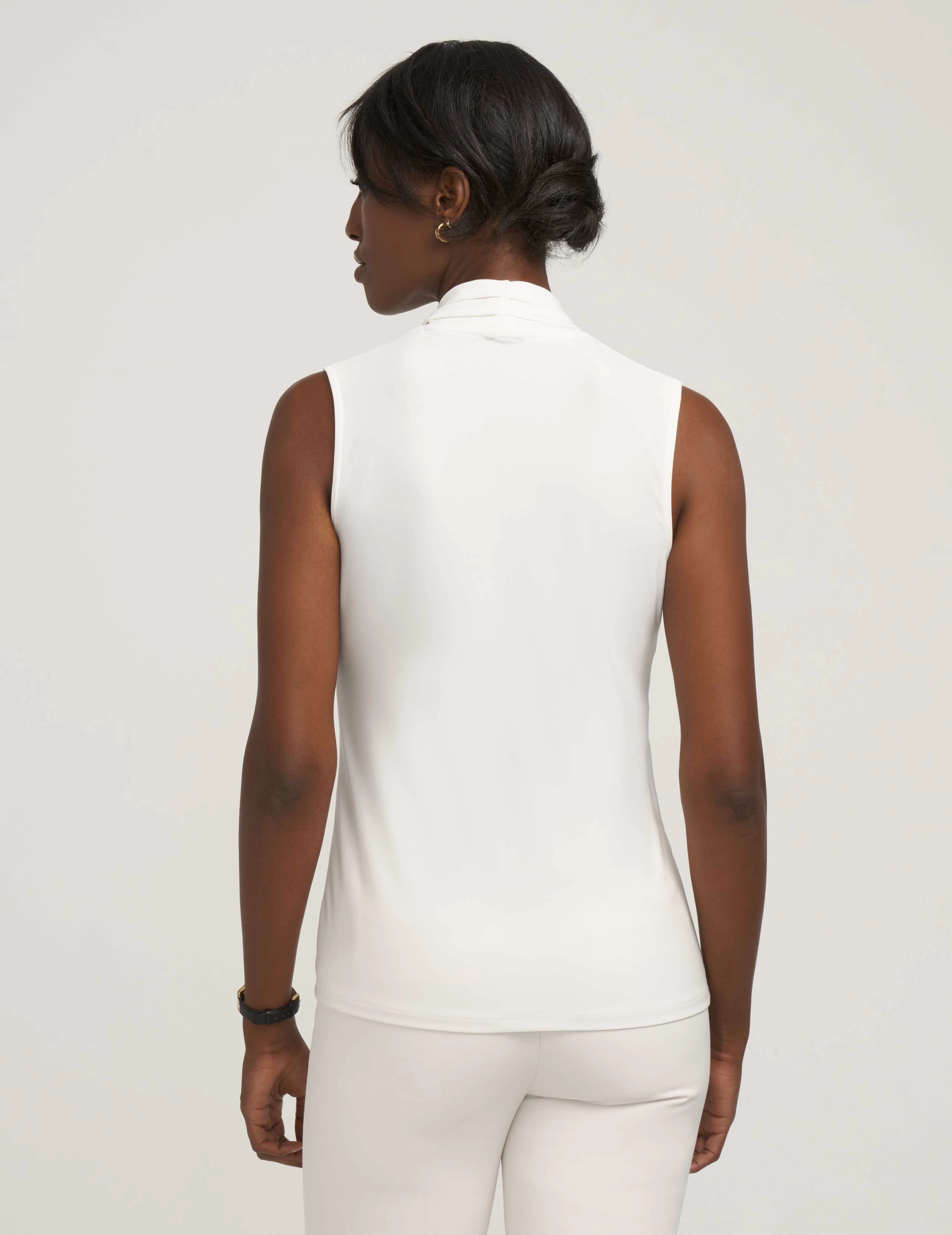 Petite V-Neck Triple Pleat Top- Sale