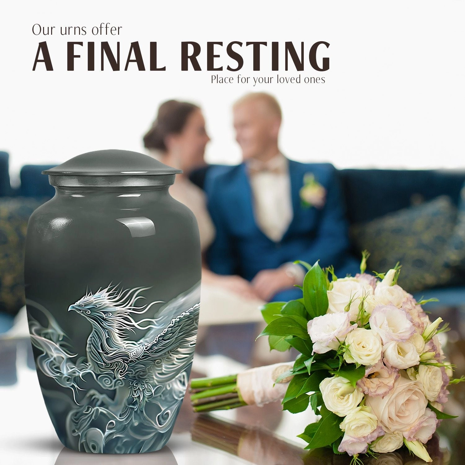 Phoenix Ascend: Premium Aluminium Cremation Urn, A Tribute to Dad