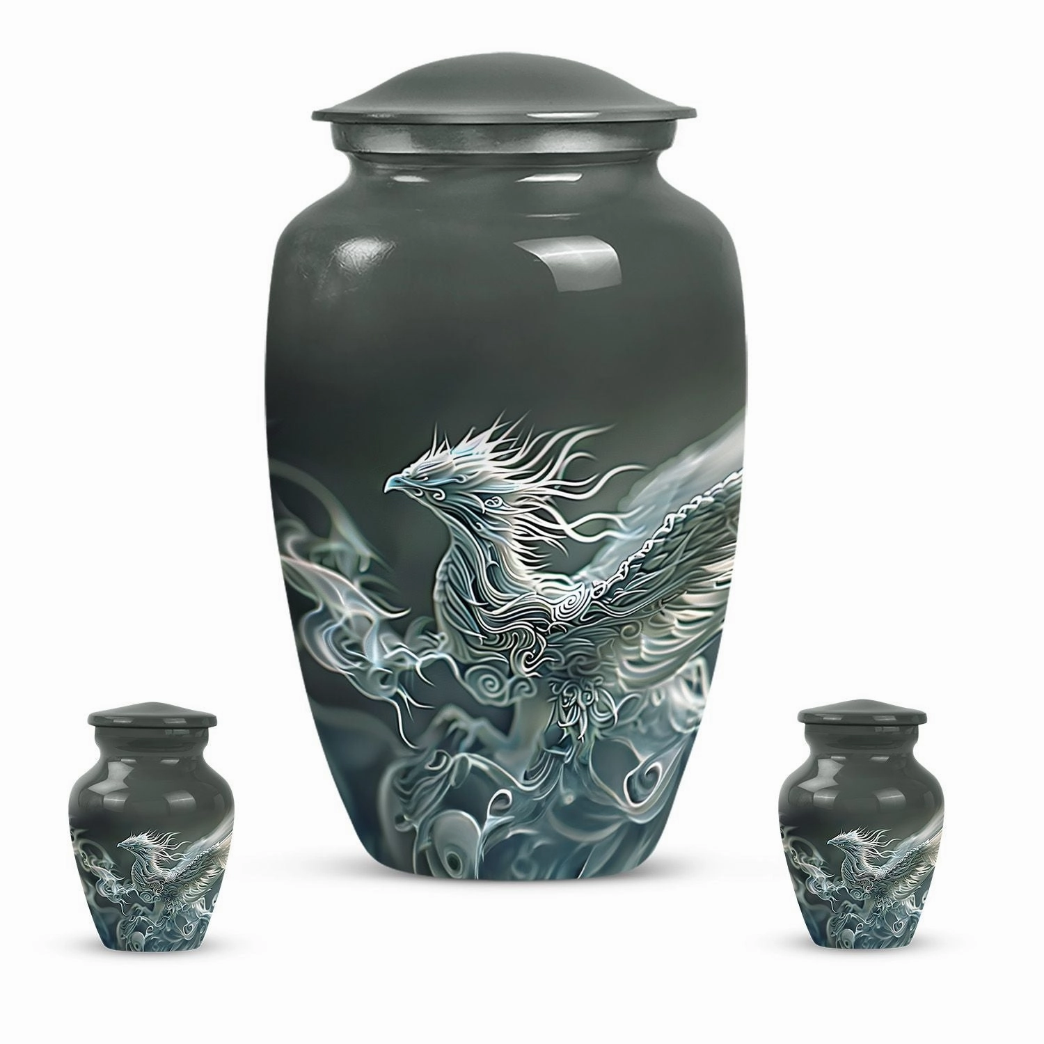 Phoenix Ascend: Premium Aluminium Cremation Urn, A Tribute to Dad