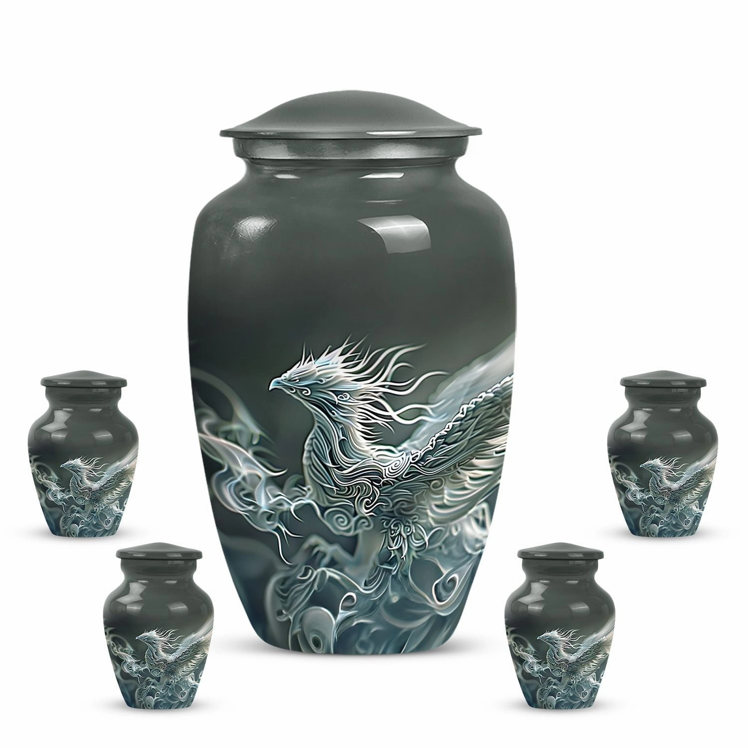 Phoenix Ascend: Premium Aluminium Cremation Urn, A Tribute to Dad