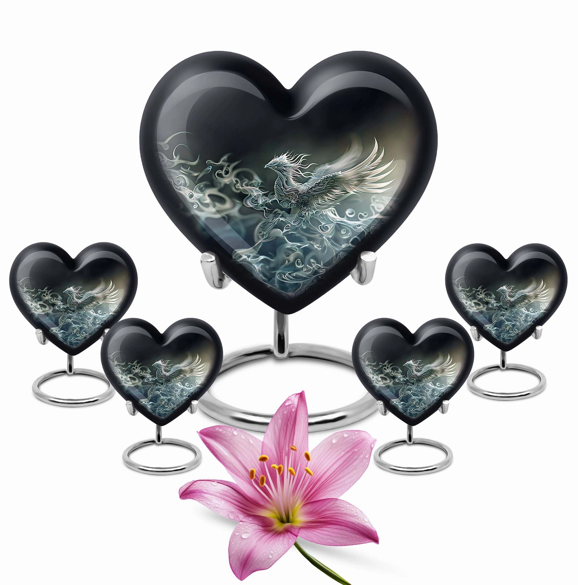 Phoenix Embrace: Cherished Dad Memorial Cremation Urn