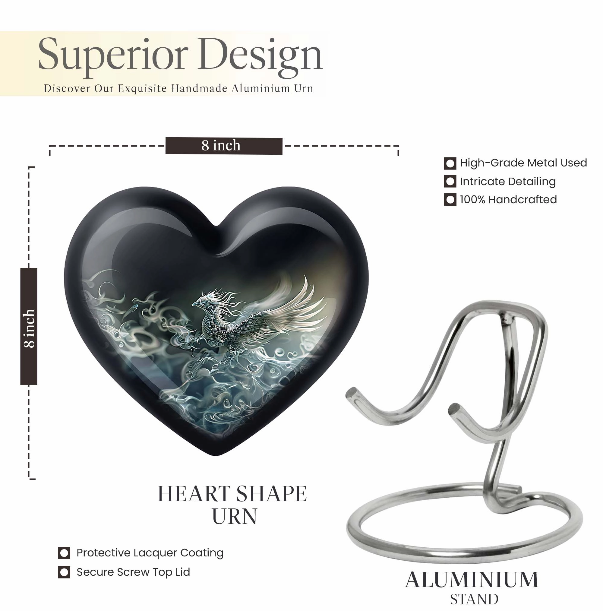 Phoenix Embrace: Cherished Dad Memorial Cremation Urn