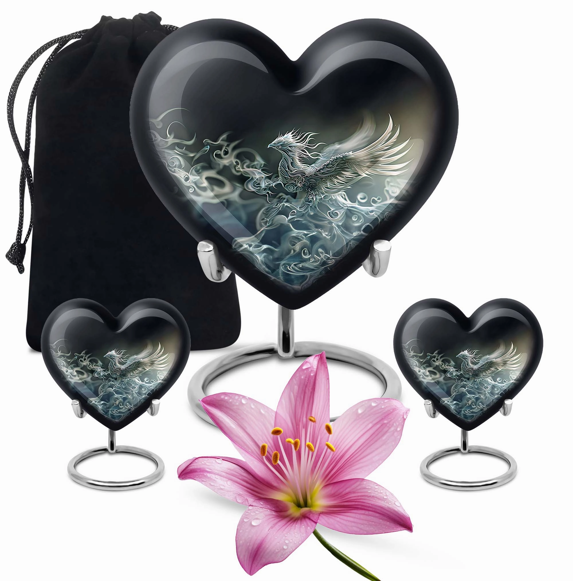 Phoenix Embrace: Cherished Dad Memorial Cremation Urn