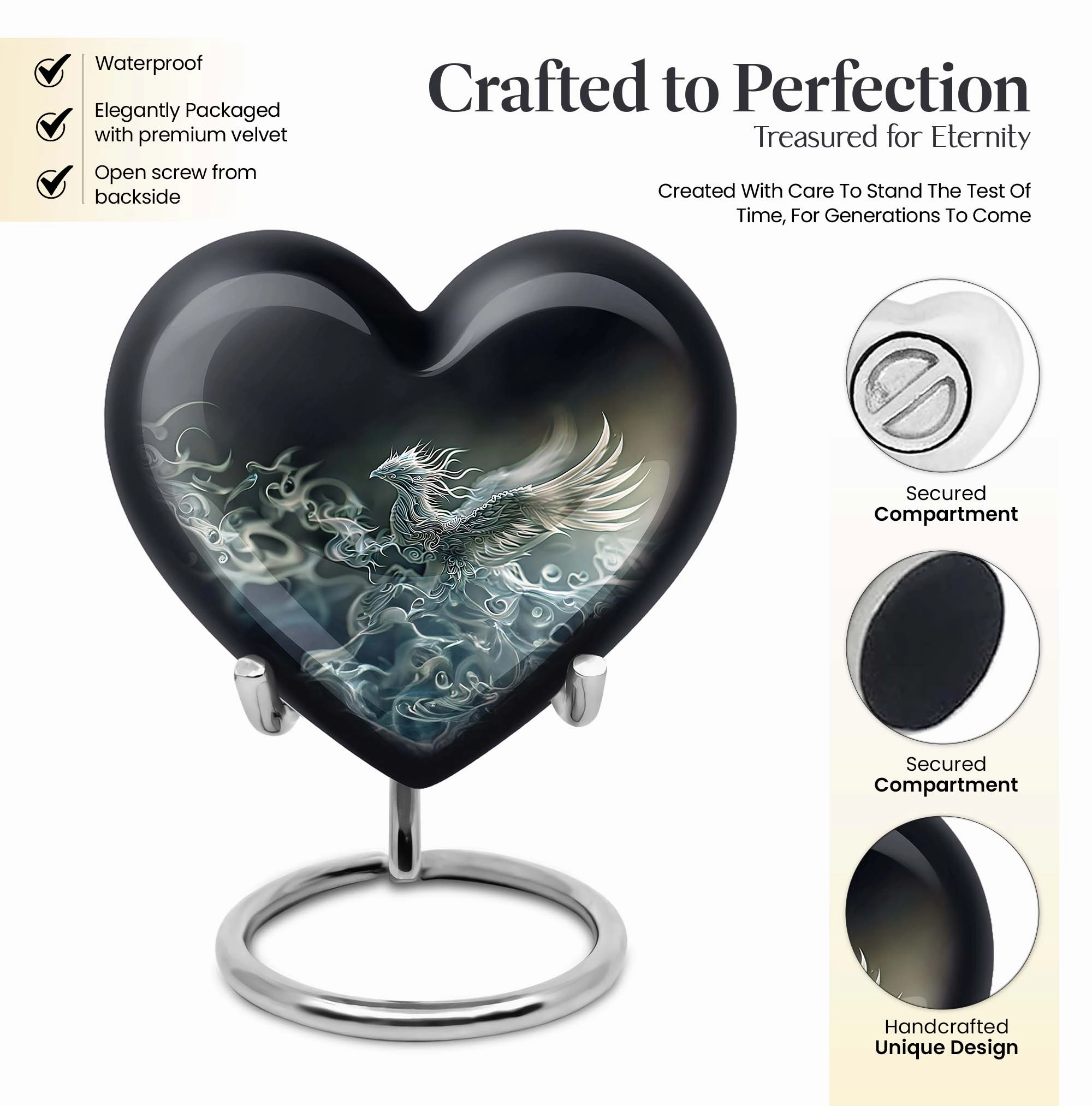 Phoenix Embrace: Cherished Dad Memorial Cremation Urn