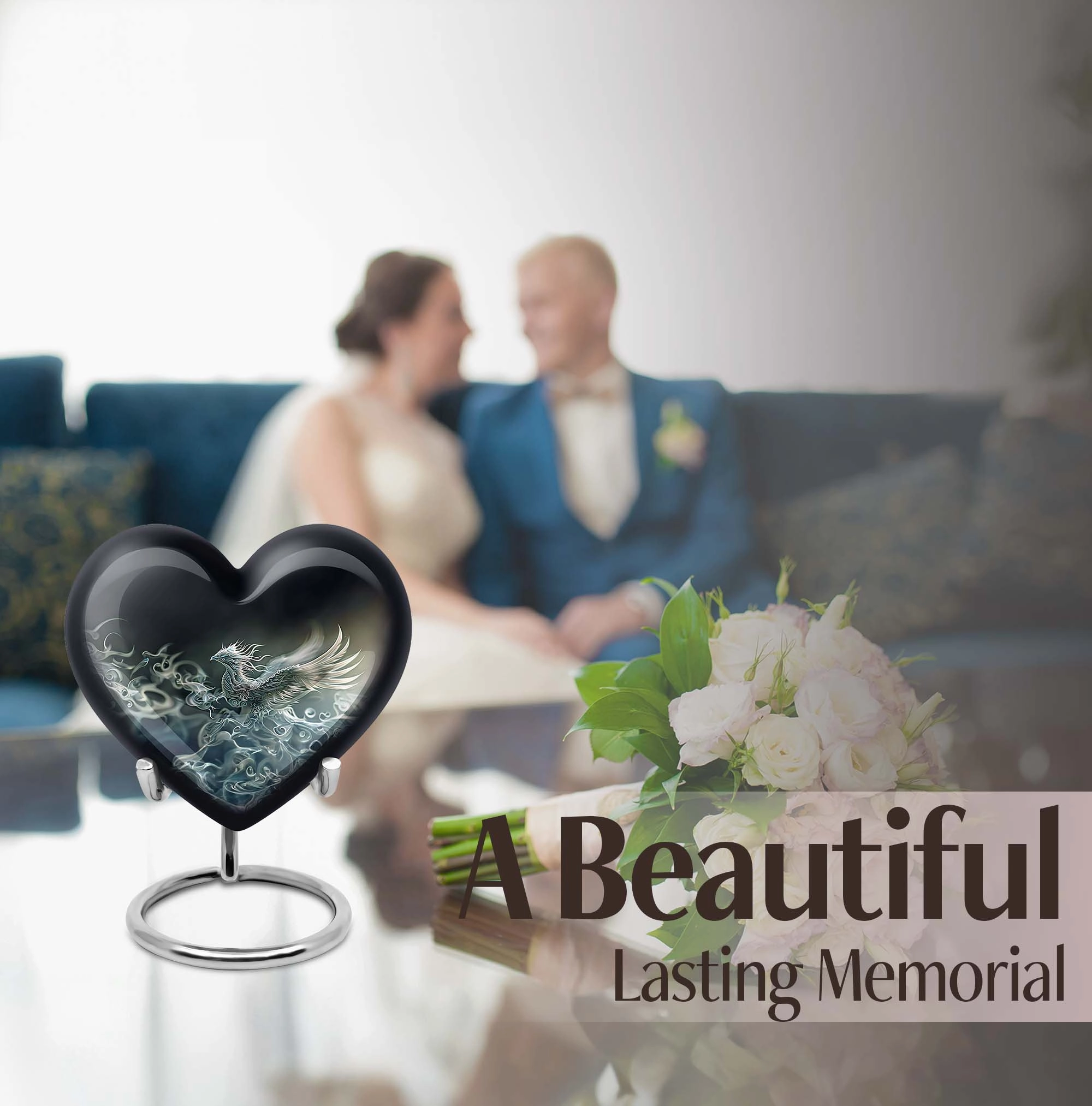 Phoenix Embrace: Cherished Dad Memorial Cremation Urn