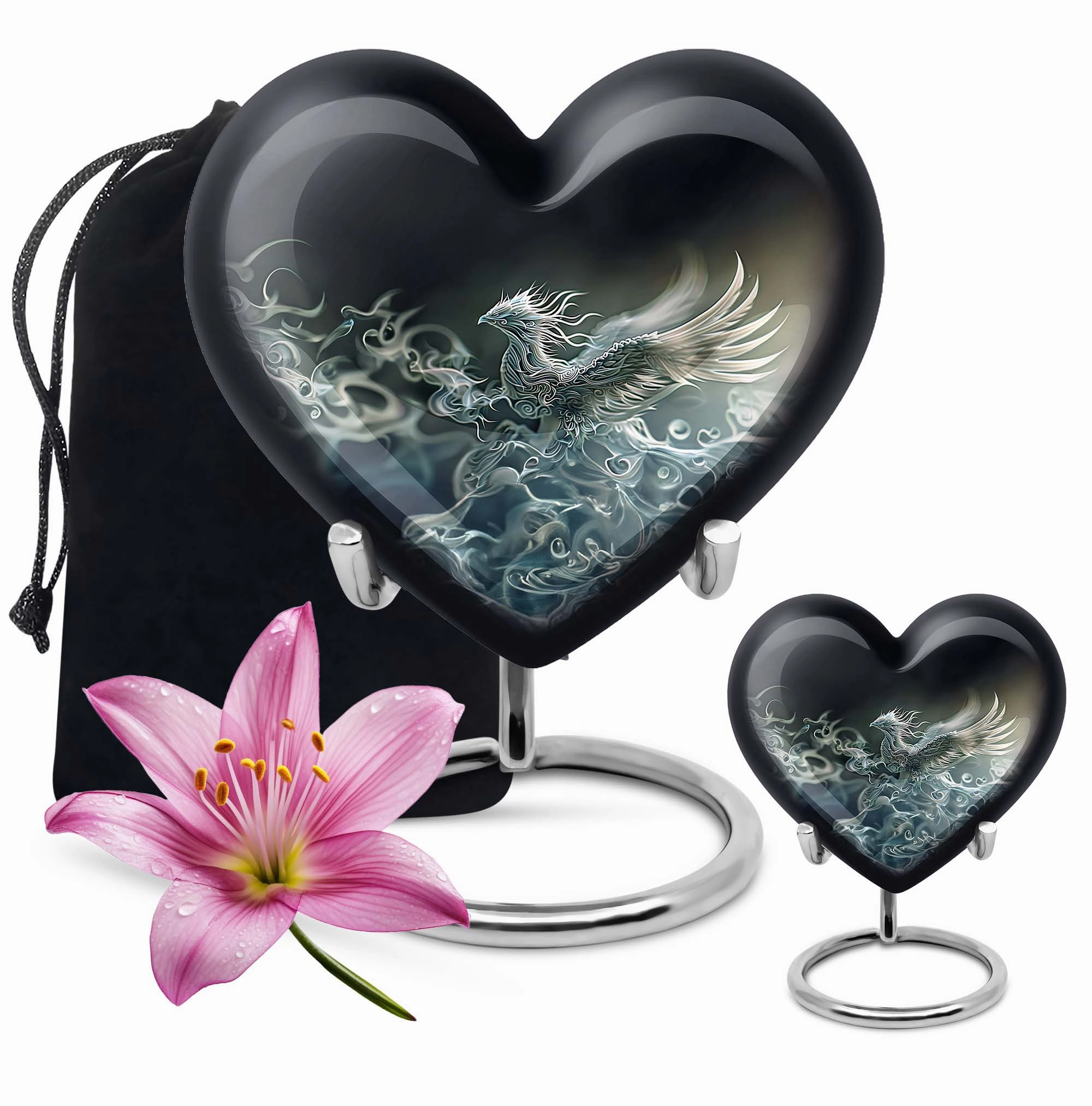 Phoenix Embrace: Cherished Dad Memorial Cremation Urn