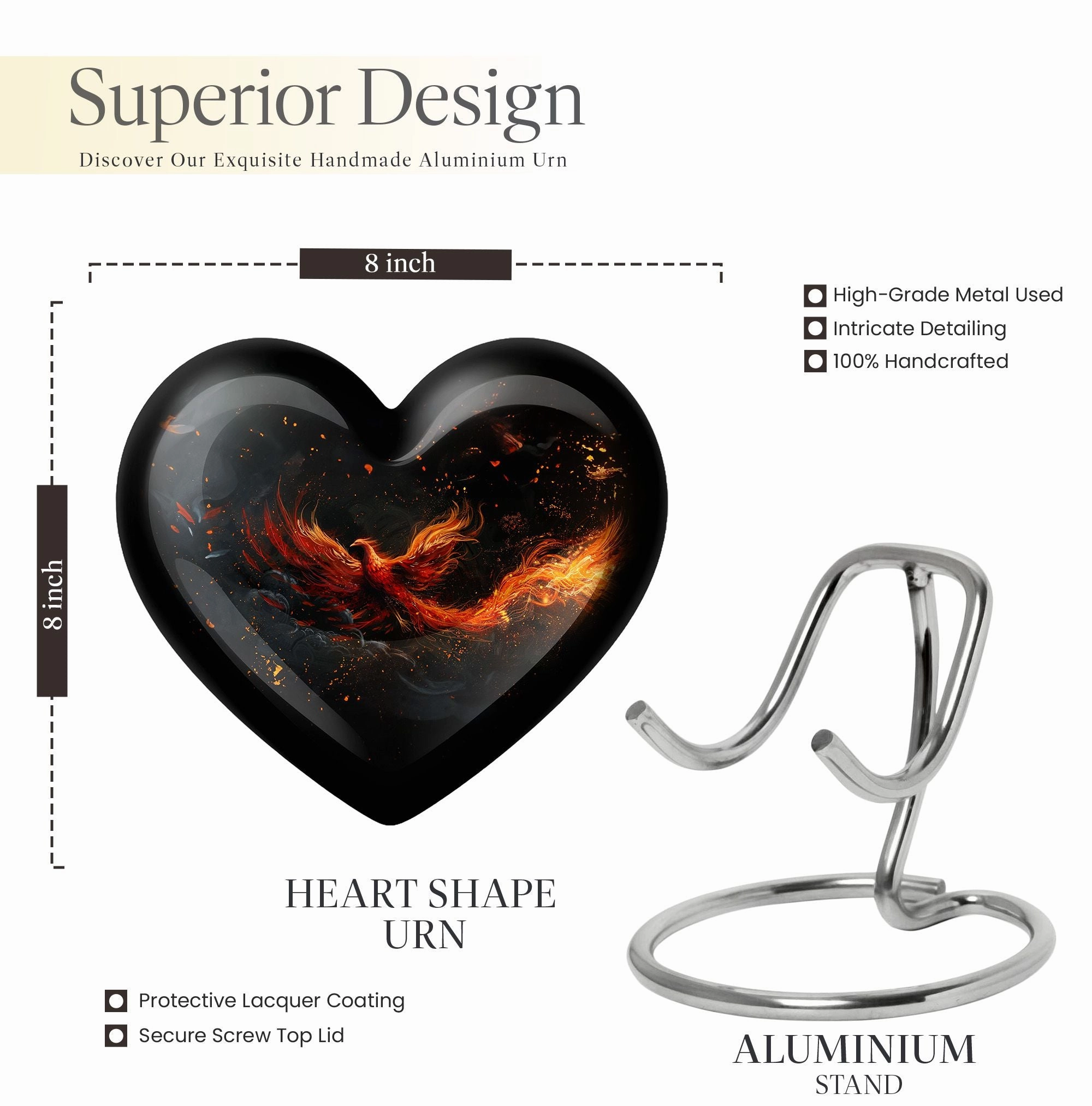 Phoenix Urn Infinite Comfort - Commemorating Life and Love