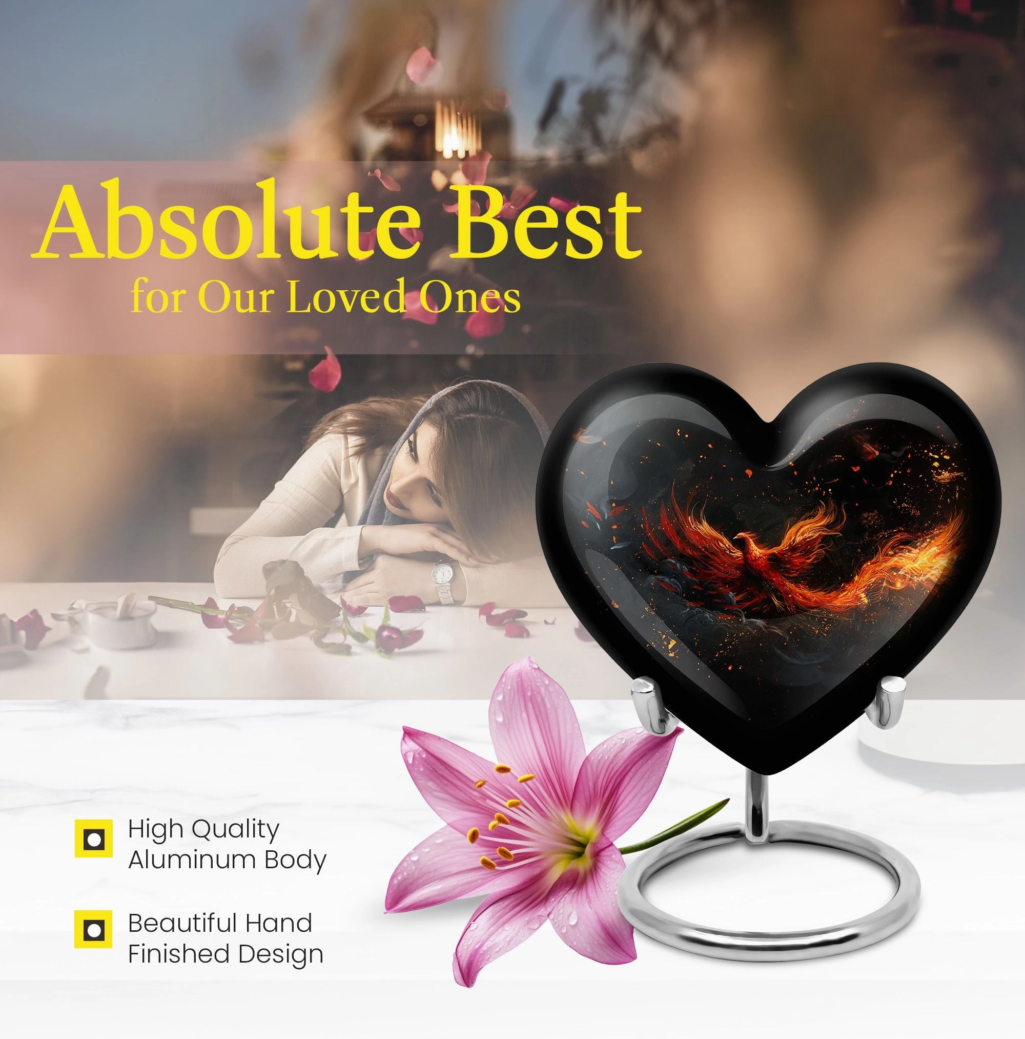 Phoenix Urn Infinite Comfort - Commemorating Life and Love