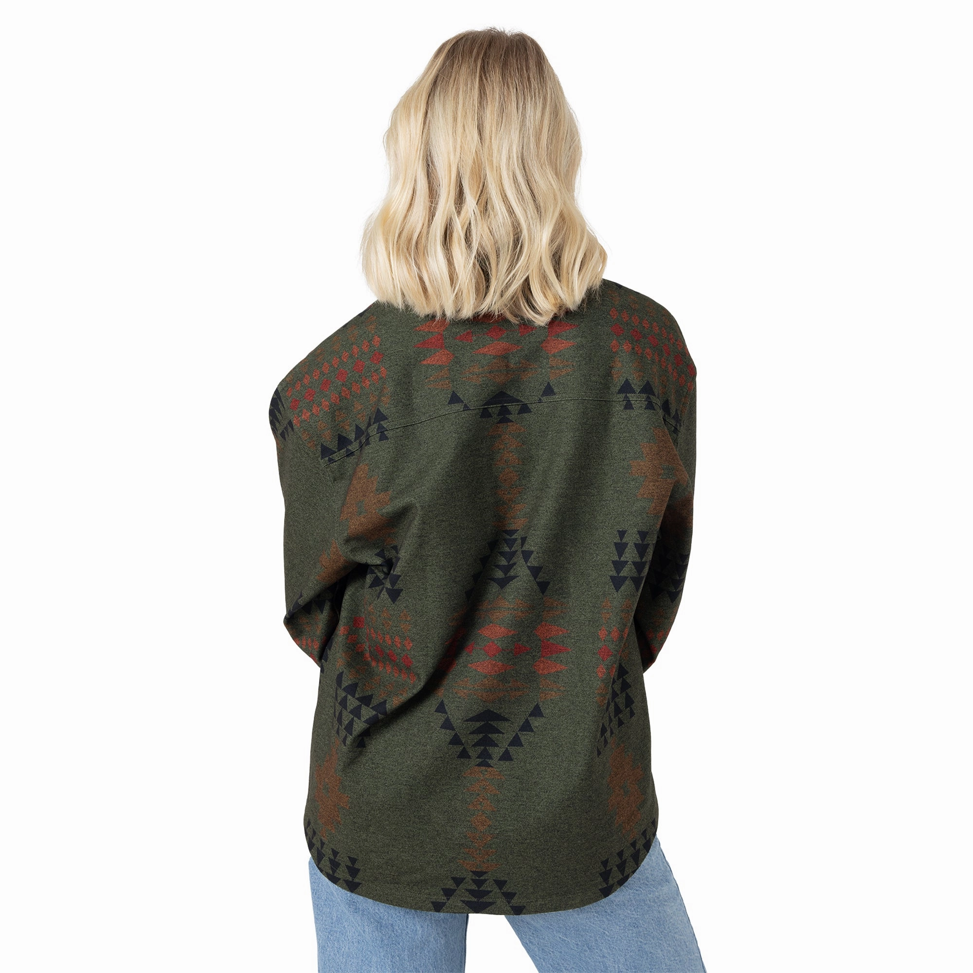 Printed Shacket - Aztec