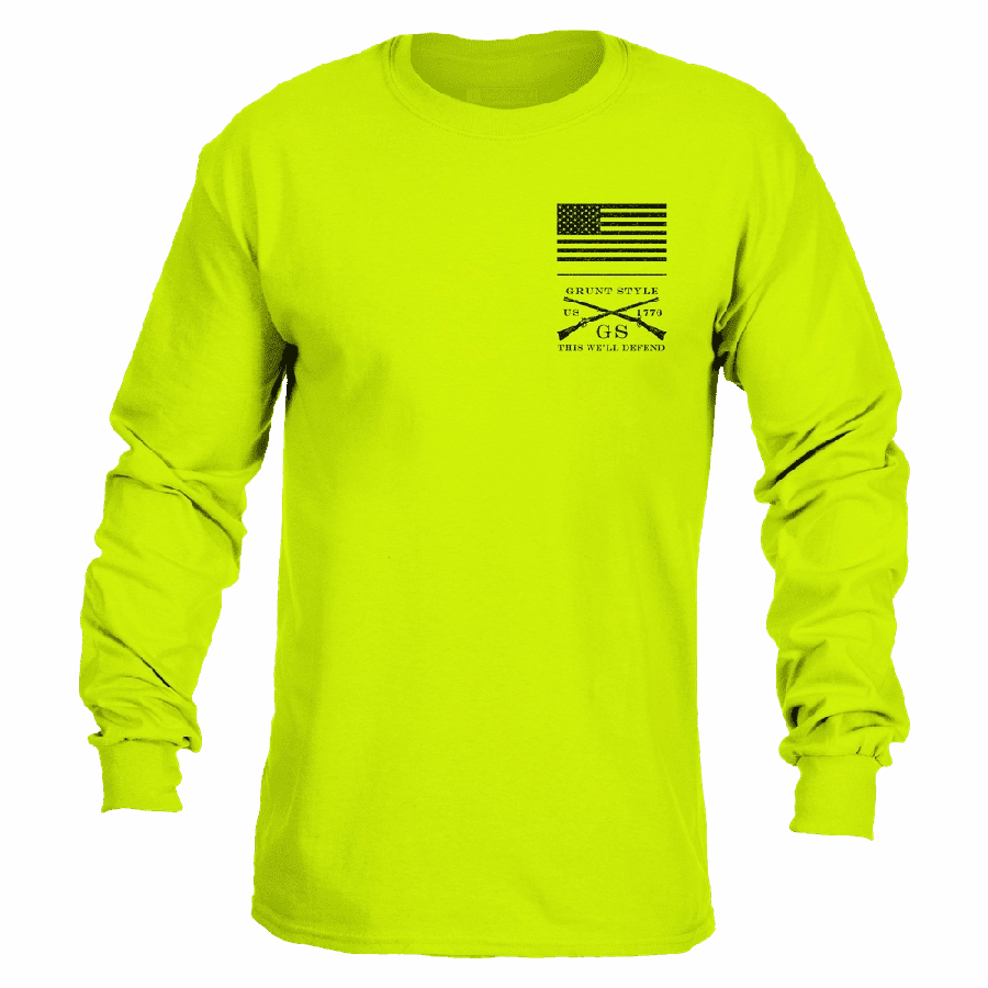 Red Blood Blue Collar® Long Sleeve - Safety Green