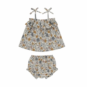 Ruffle Tube Top Set - Gardenia