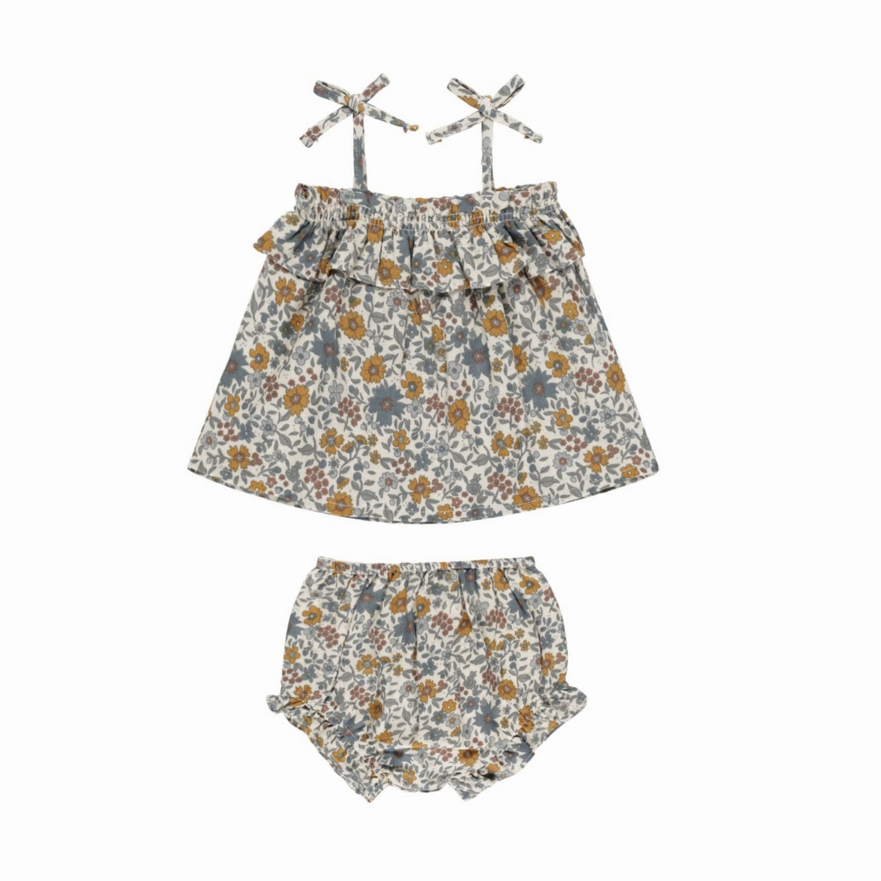Ruffle Tube Top Set - Gardenia