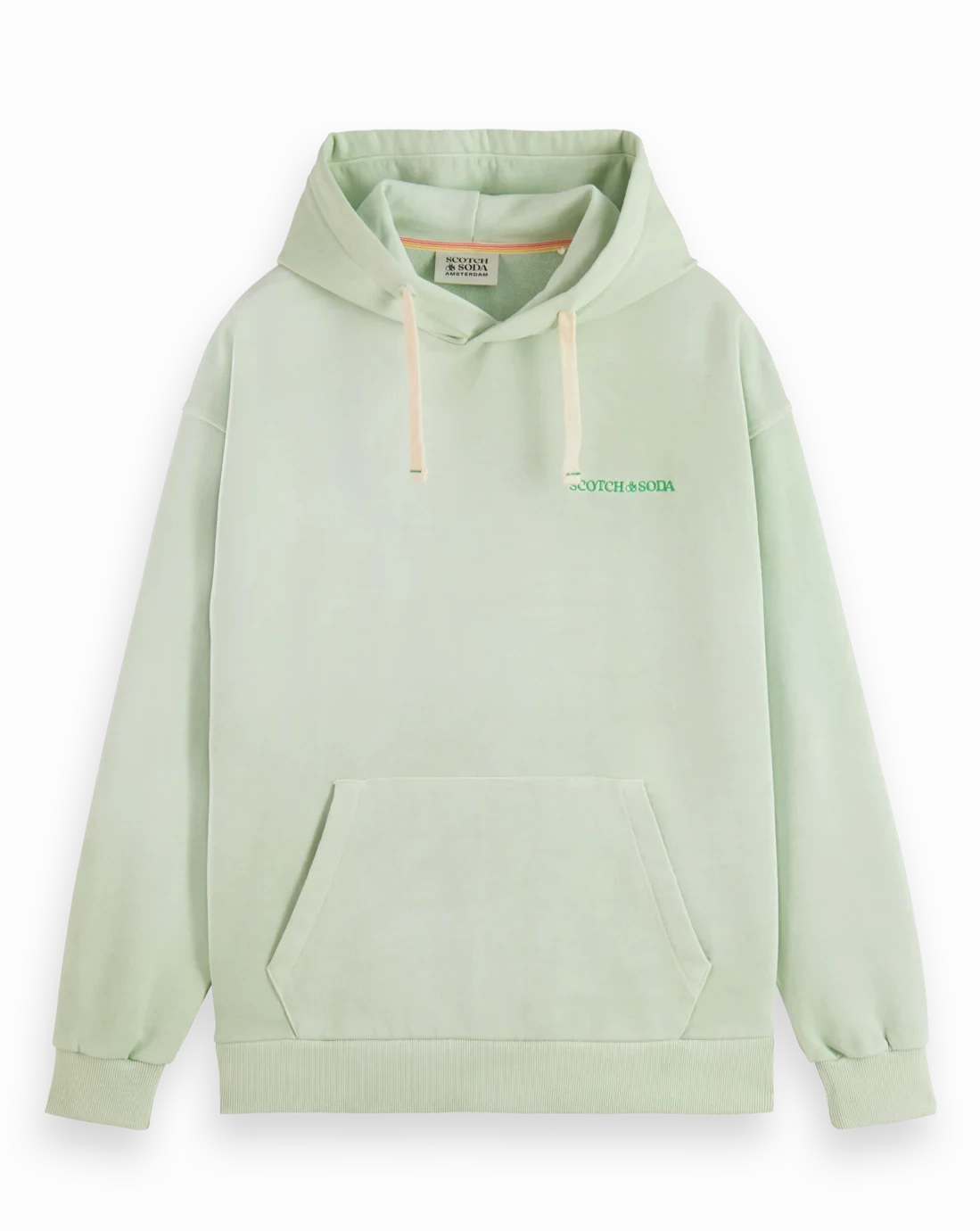 Scotch & Soda Plant-dyed Unisex Hoodie - MINT
