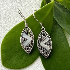 Seaside Mother-Of-Pearl Earrings - Sterling Silver, Indonesia