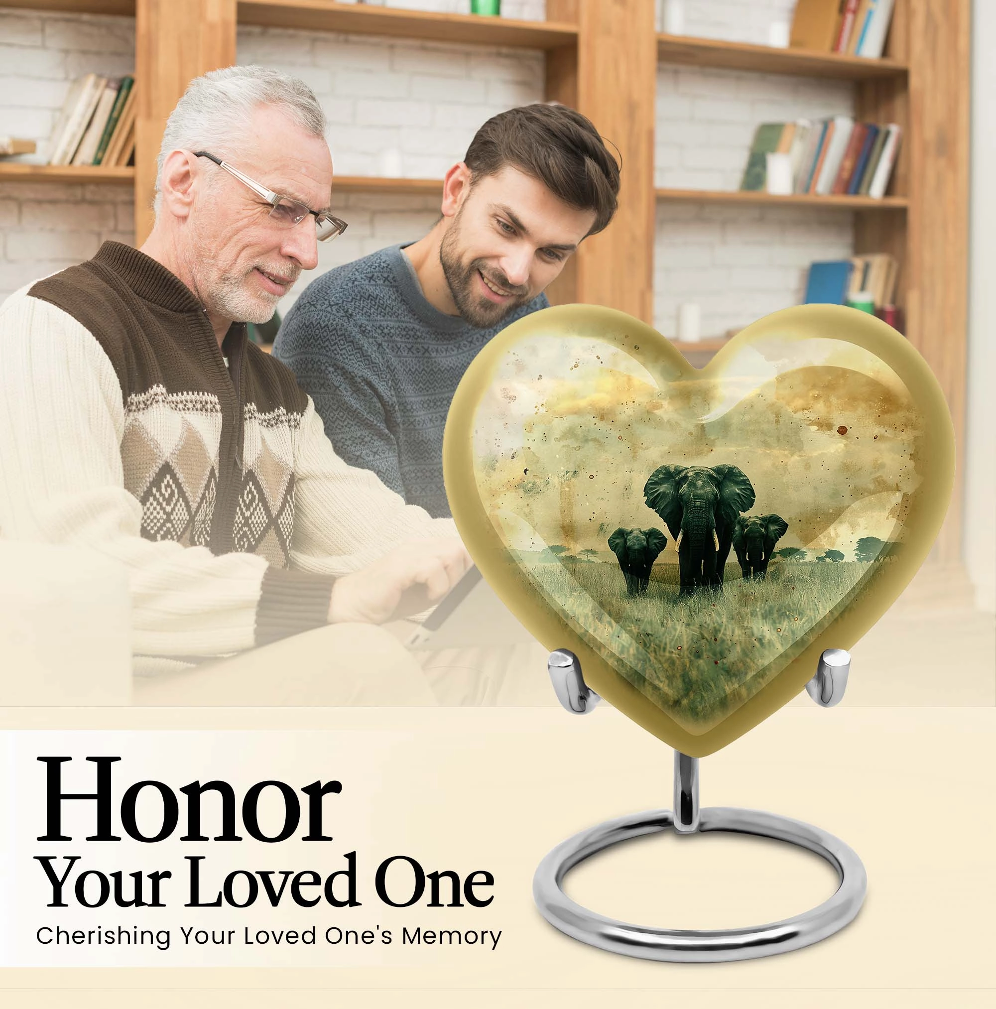 Serene Elephant Cremation Tribute - Funeral Urn for Women