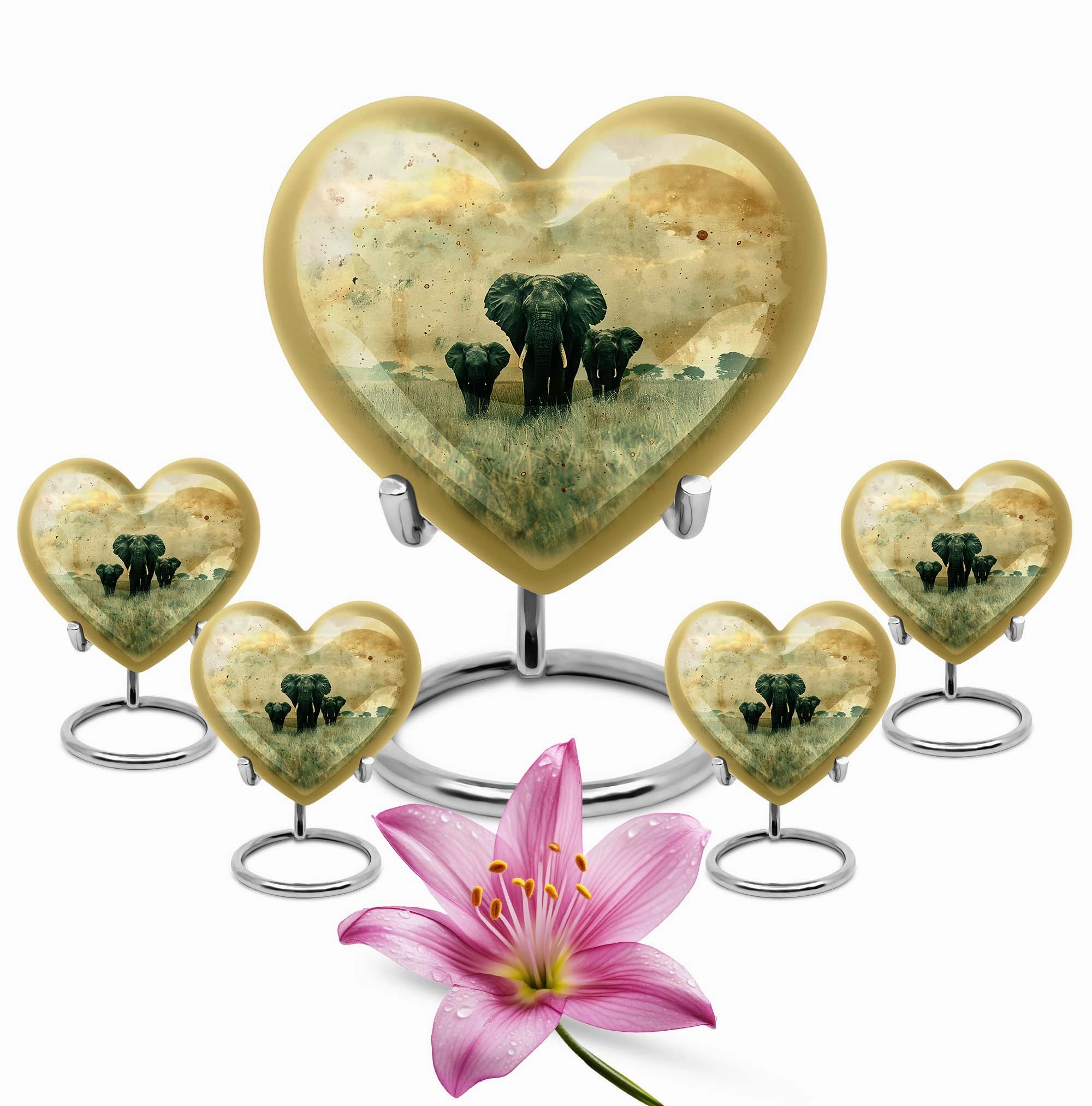Serene Elephant Cremation Tribute - Funeral Urn for Women
