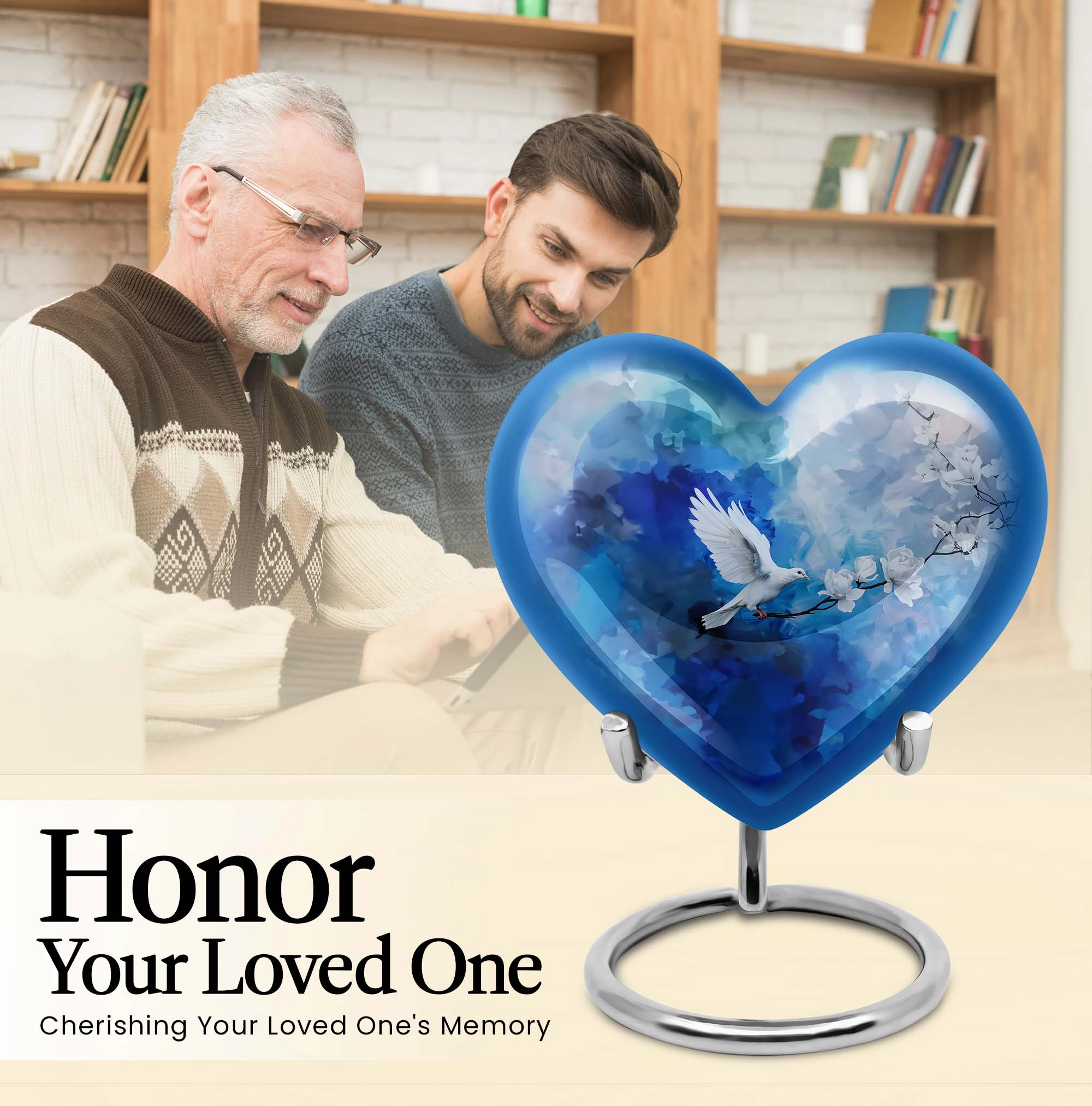 Serenity Dove Embrace - A Dignified Funeral Urn For Memorial